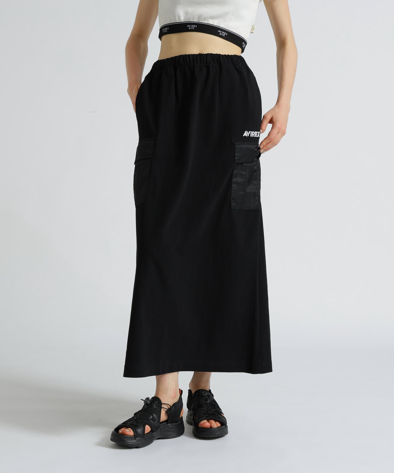 《WEB&DEPOT限定》JERSEY CARGO SKIRT/ジャージ カーゴスカート