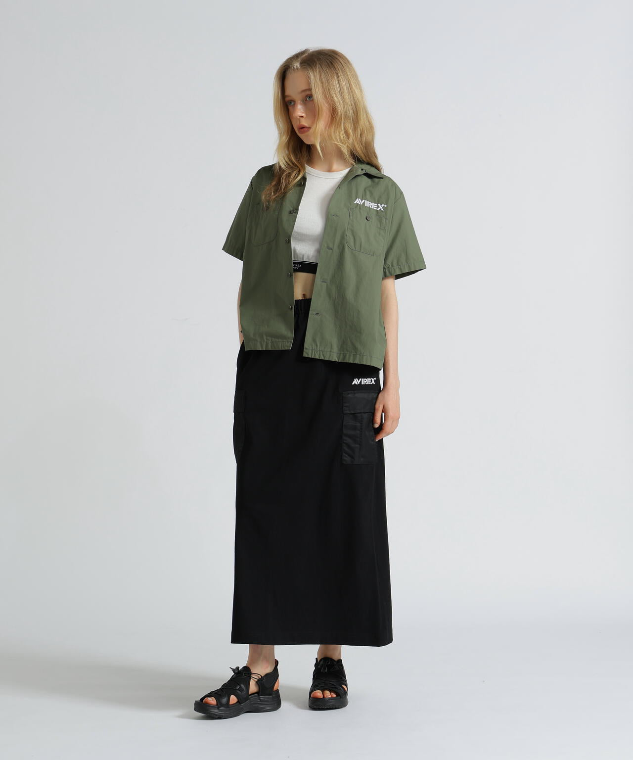 《WEB&DEPOT限定》JERSEY CARGO SKIRT/ジャージ カーゴスカート