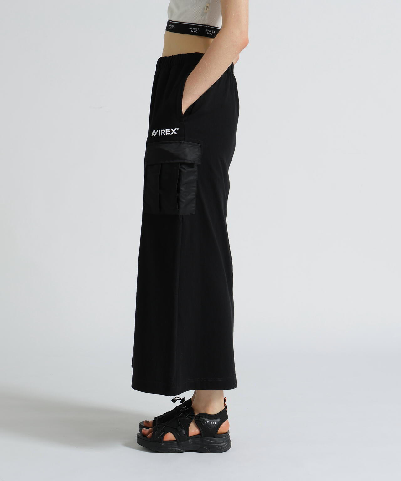 《WEB&DEPOT限定》JERSEY CARGO SKIRT/ジャージ カーゴスカート