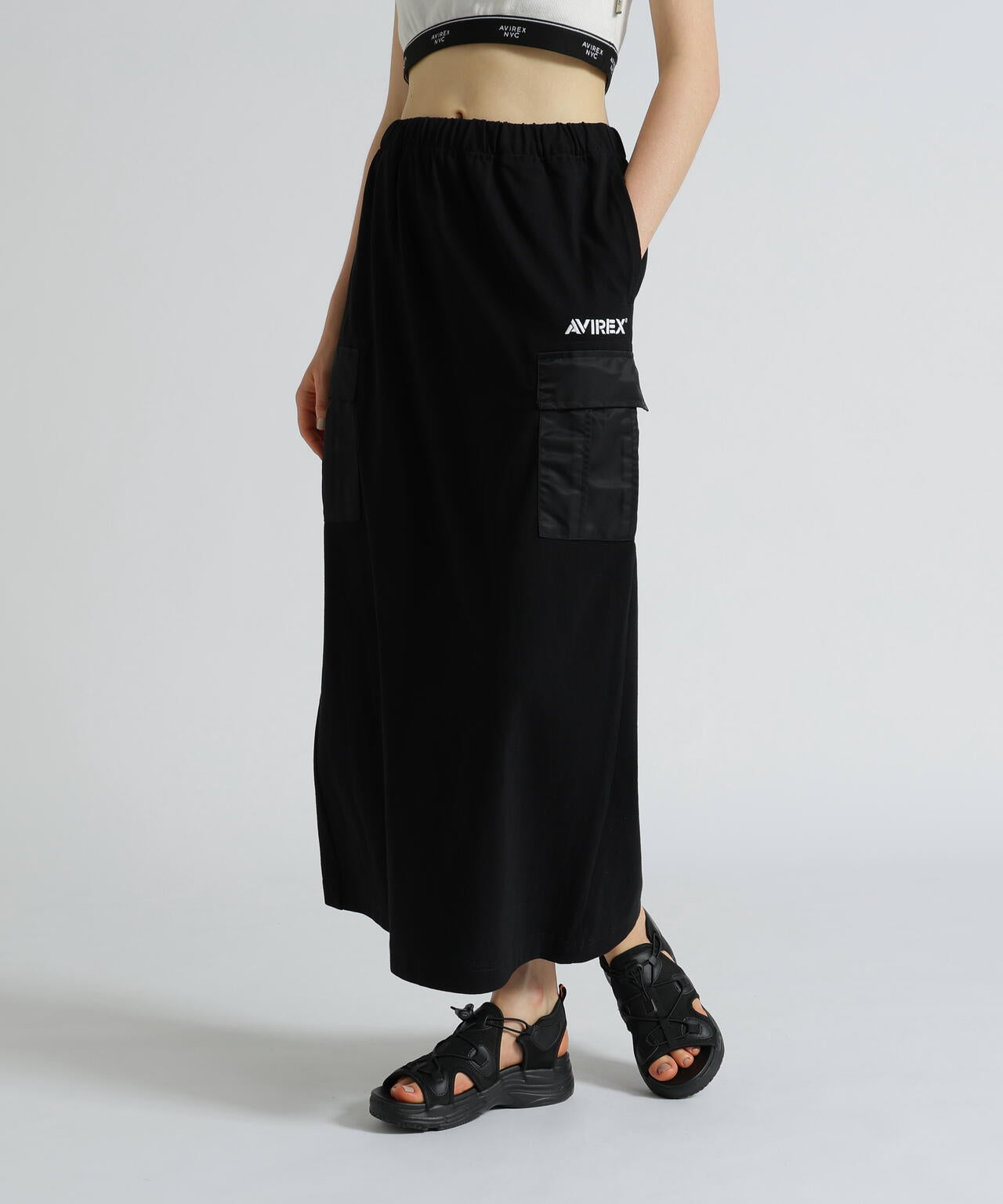 《WEB&DEPOT限定》JERSEY CARGO SKIRT/ジャージ カーゴスカート