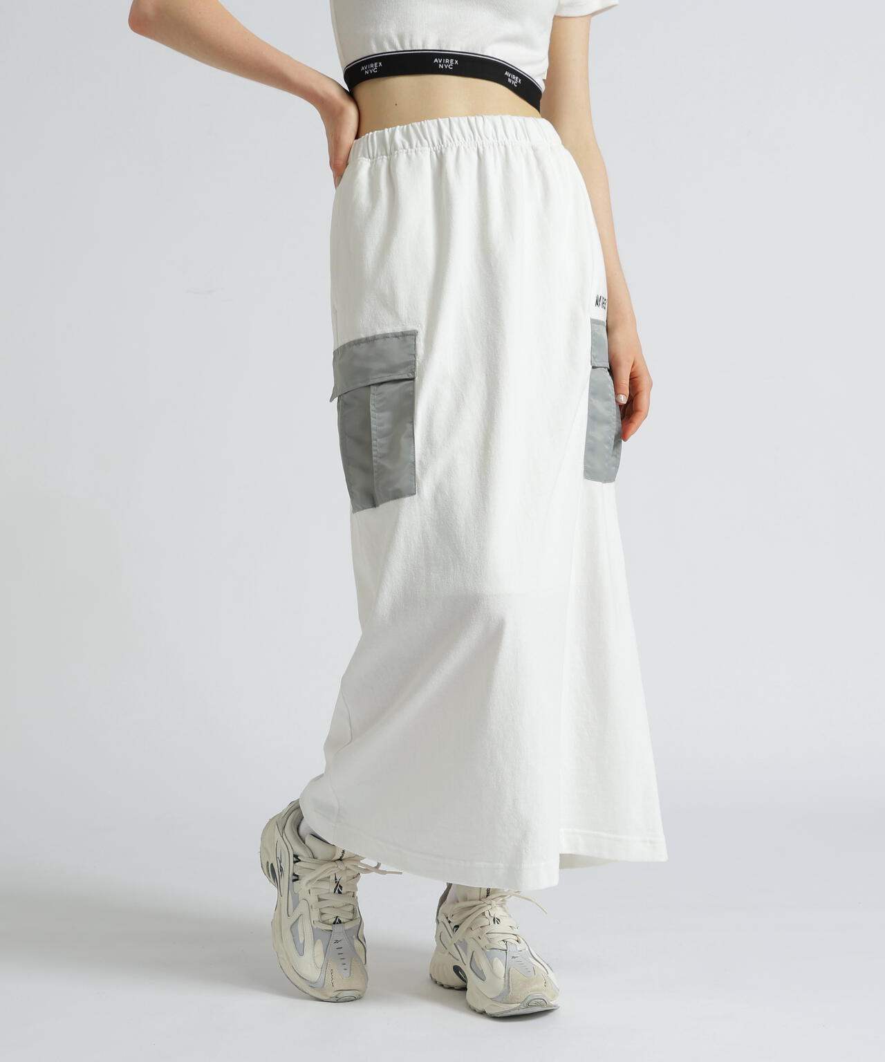《WEB&DEPOT限定》JERSEY CARGO SKIRT/ジャージ カーゴスカート