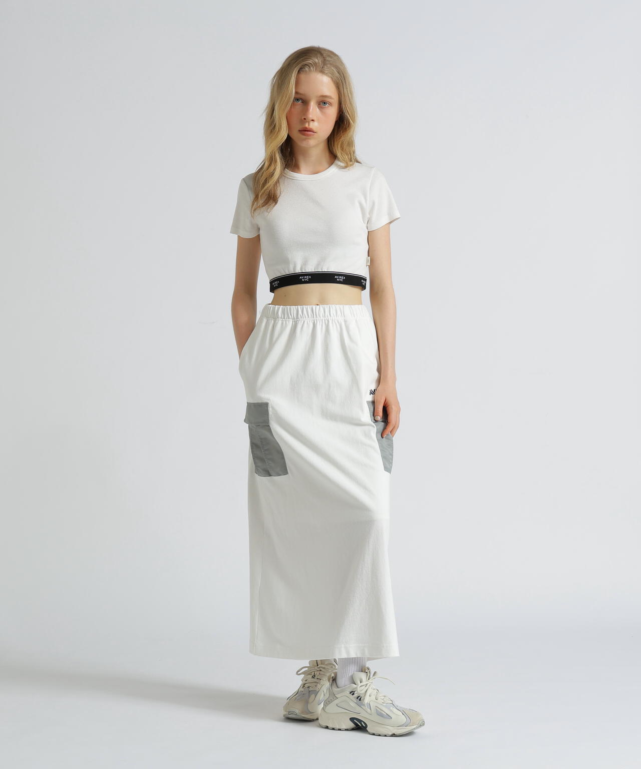《WEB&DEPOT限定》JERSEY CARGO SKIRT/ジャージ カーゴスカート