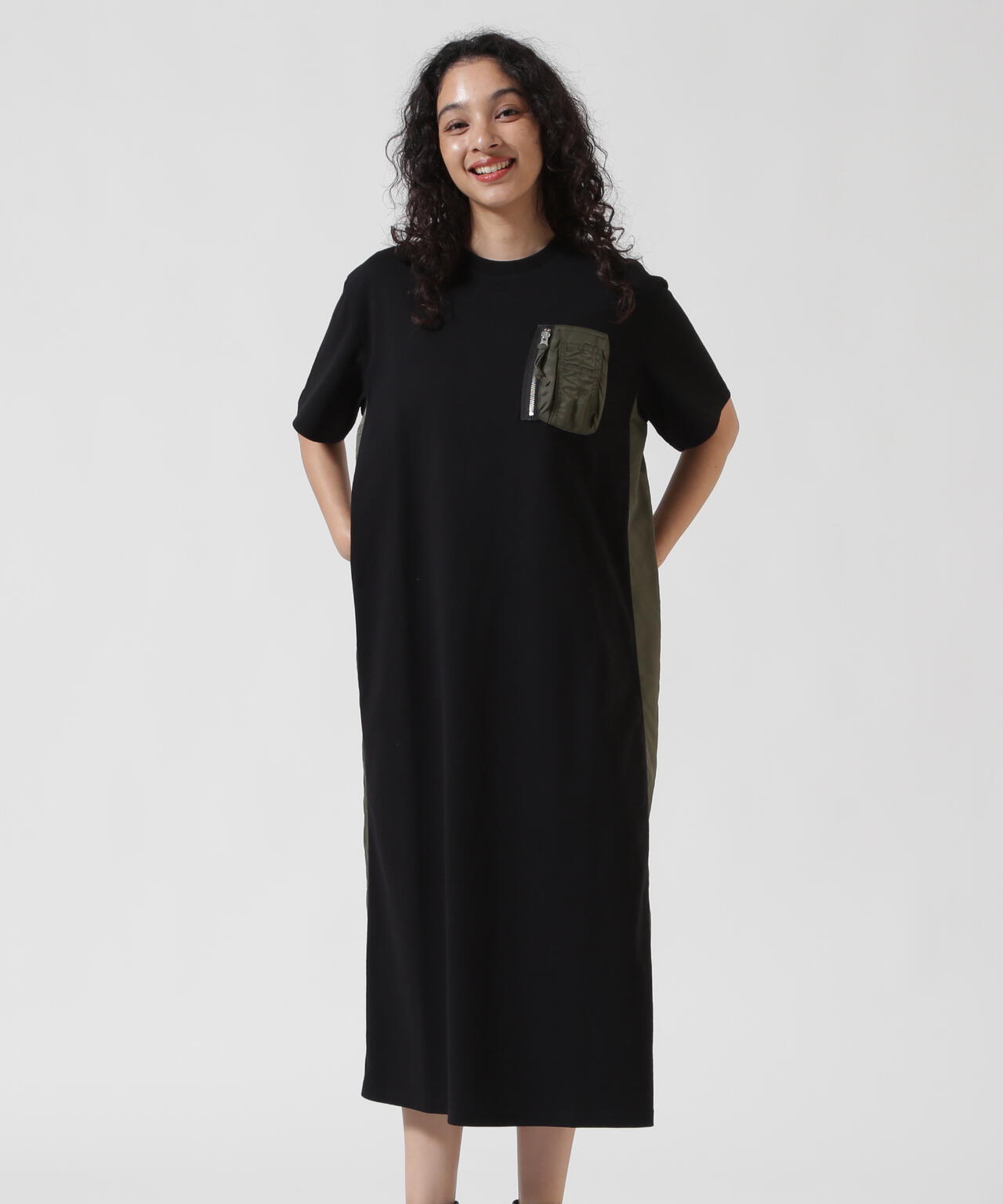 《WEB&DEPOT限定》MA-1 POCKET ONEPIECE/MA-1ポケット ワンピース