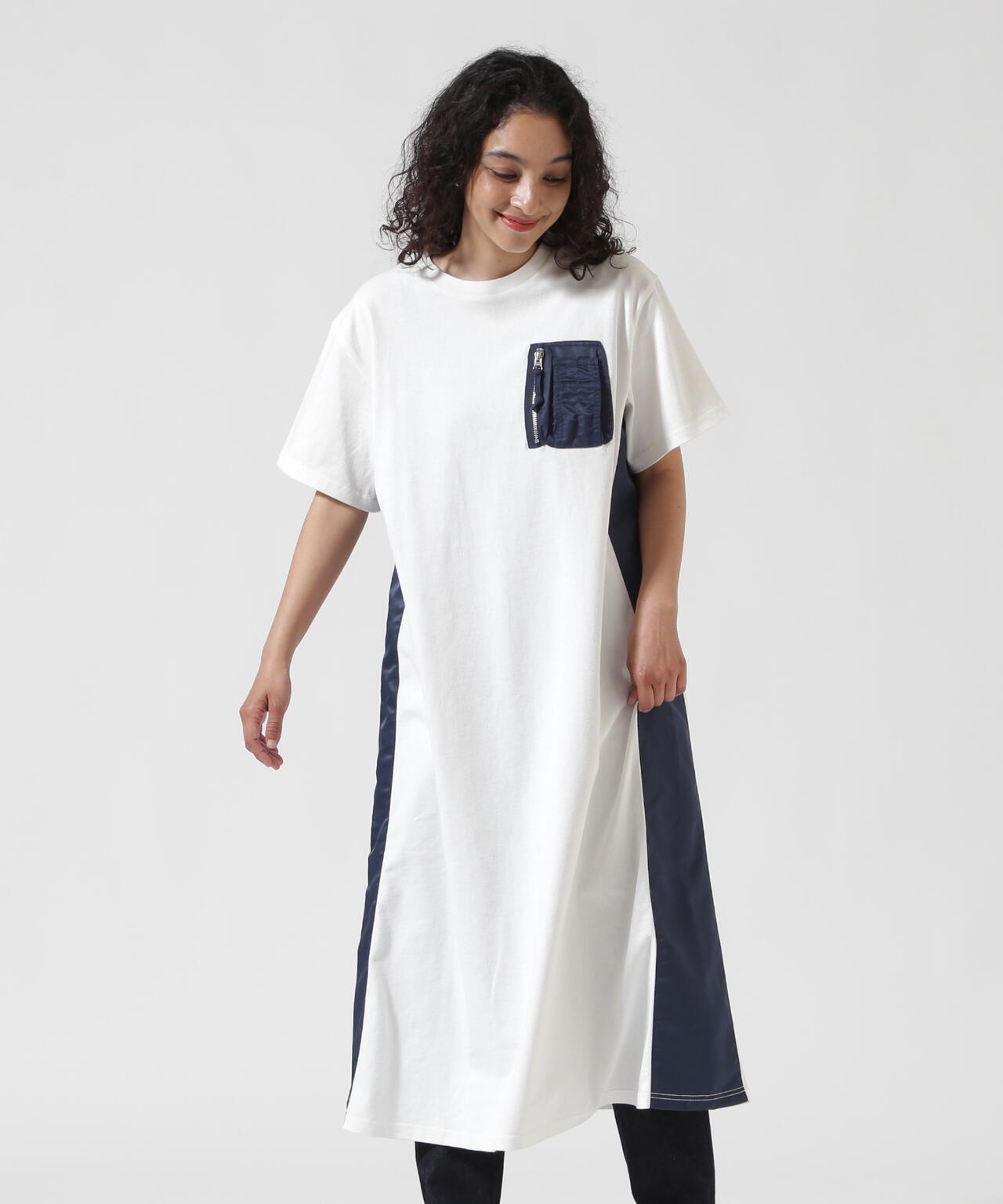 《WEB&DEPOT限定》MA-1 POCKET ONEPIECE/MA-1ポケット ワンピース