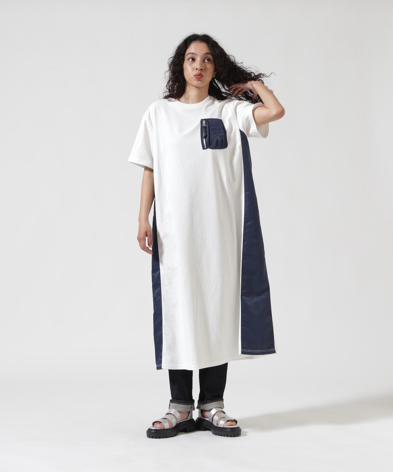 《WEB&DEPOT限定》MA-1 POCKET ONEPIECE/MA-1ポケット ワンピース