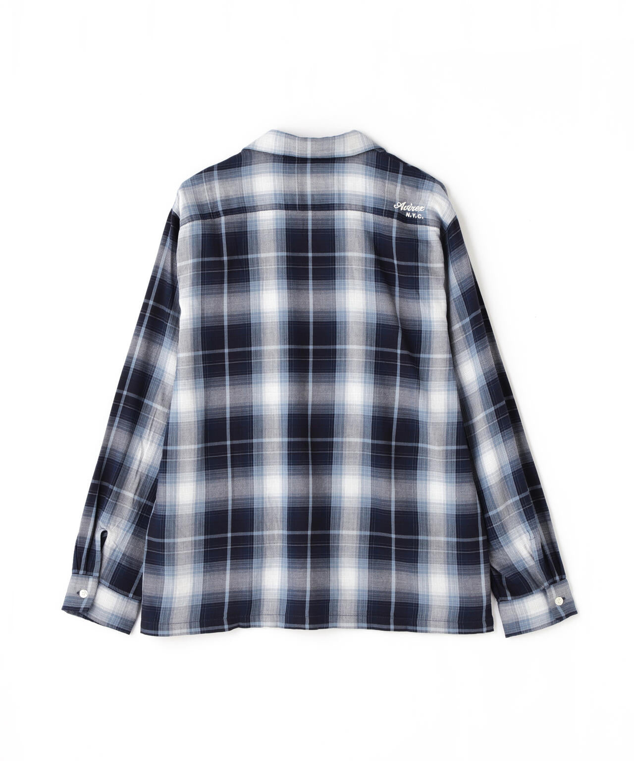 OMBRE CHECK SHIRT "NYC" / 長袖 オンブレーチェック シャツ "ニューヨーク シティ" / AVIREX