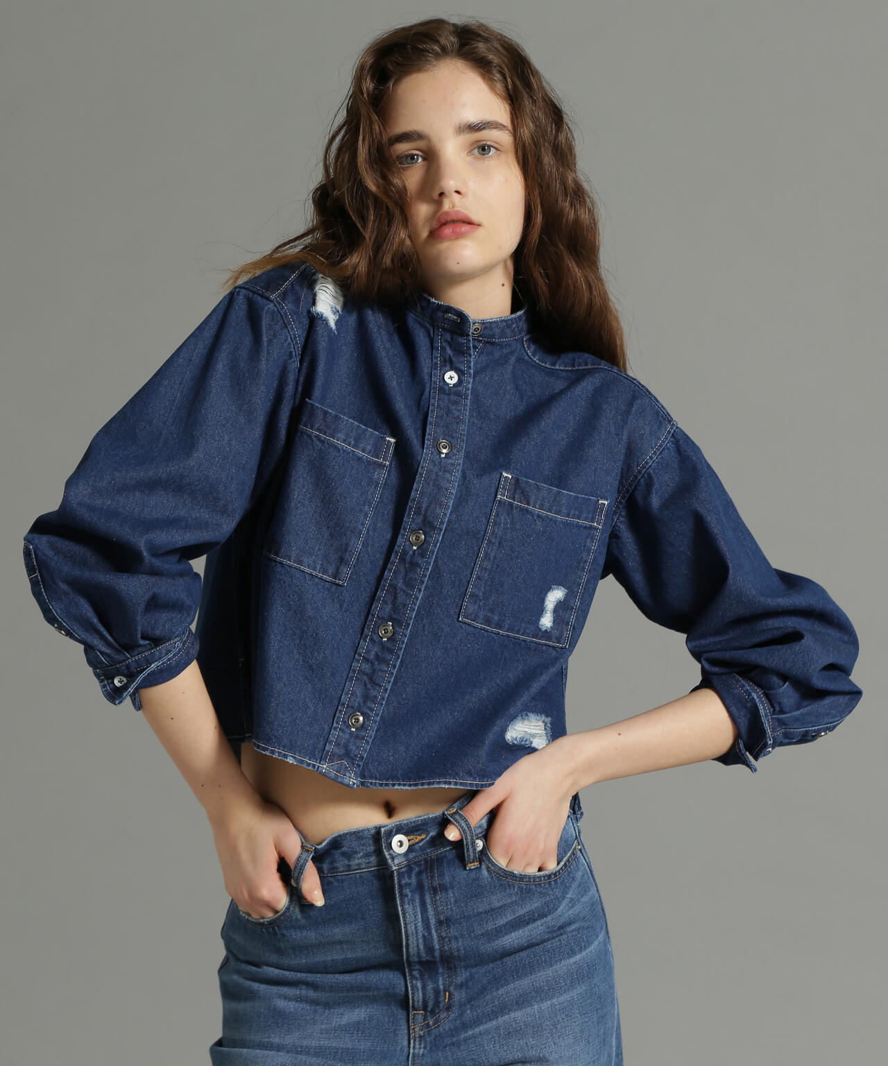 《Belle LINE》L/S DENIM SHIRT/デニムシャツ