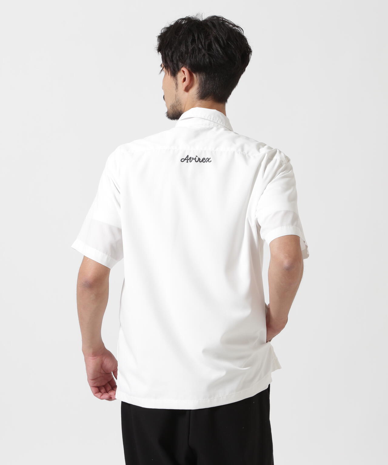 《WEB&DEPOT限定》ZIP UP WORK SHIRT "25" / ジップアップ ワーク半袖シャツ / AVIREX