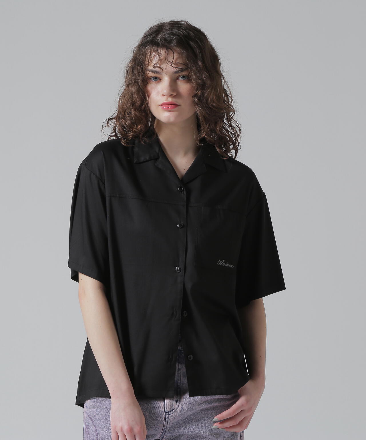 《直営店限定》WOMEN'S BACK RIBBON TENCEL SHIRTS/バックリボン テンセルシャツ