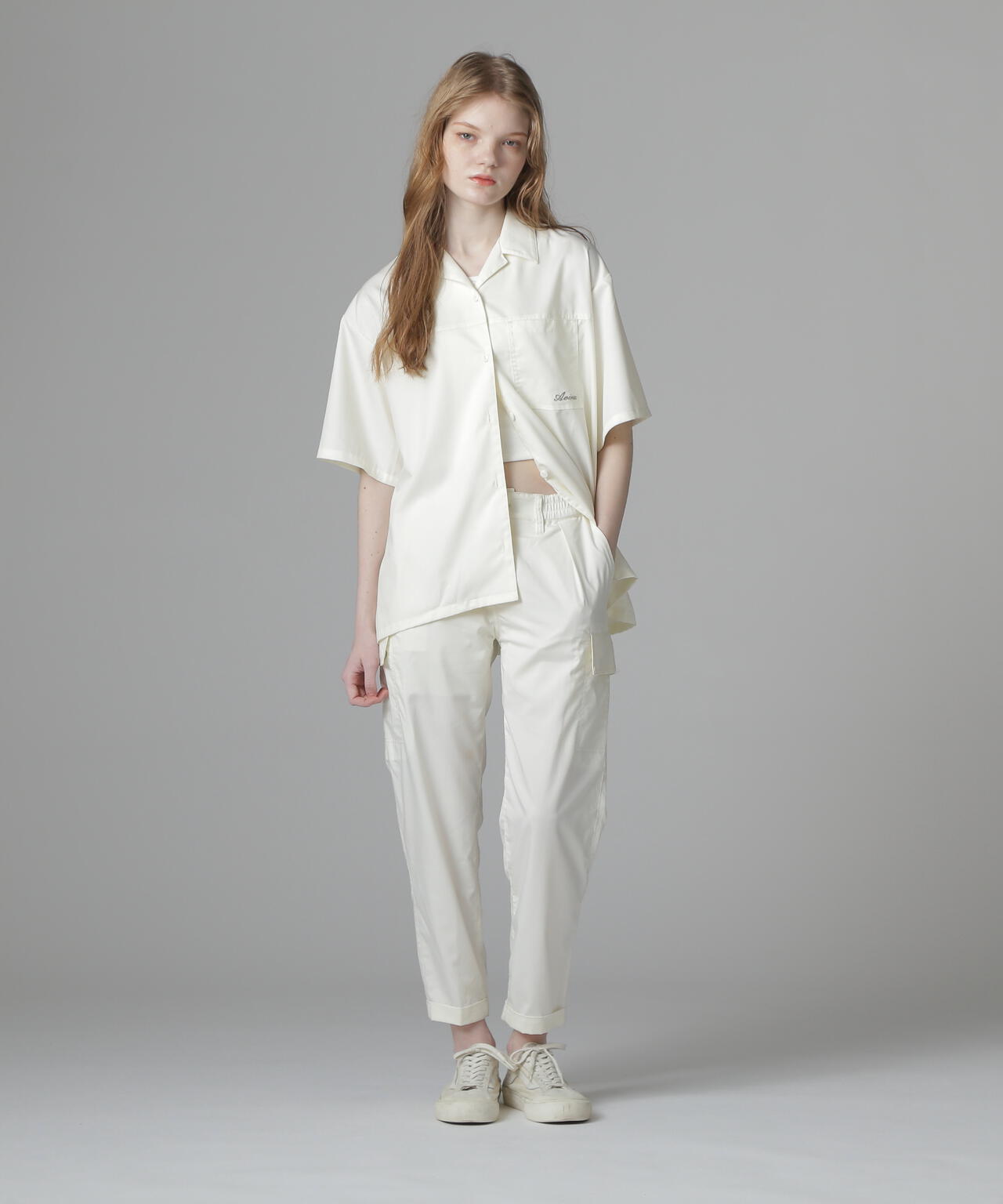 《直営店限定》WOMEN'S BACK RIBBON TENCEL SHIRTS/バックリボン テンセルシャツ