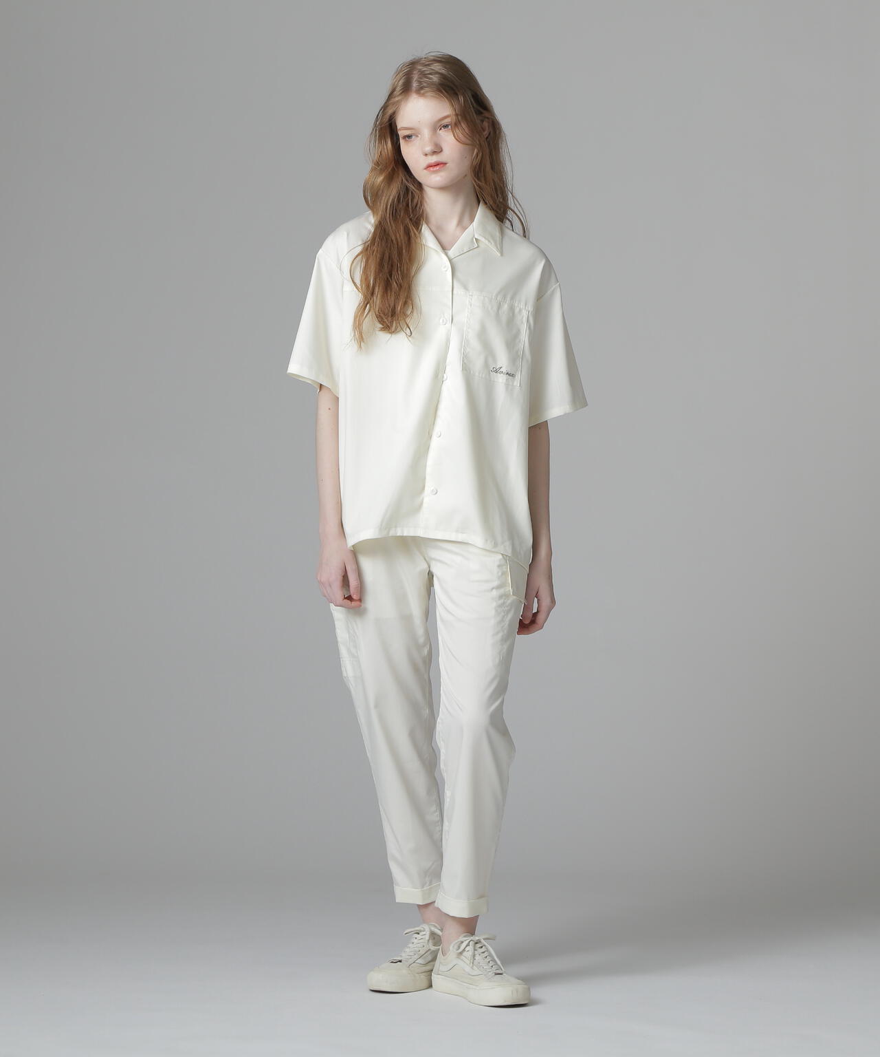 《直営店限定》WOMEN'S BACK RIBBON TENCEL SHIRTS/バックリボン テンセルシャツ