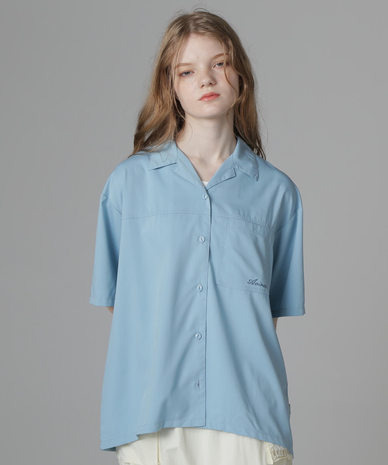 《直営店限定》WOMEN'S BACK RIBBON TENCEL SHIRTS/バックリボン テンセルシャツ