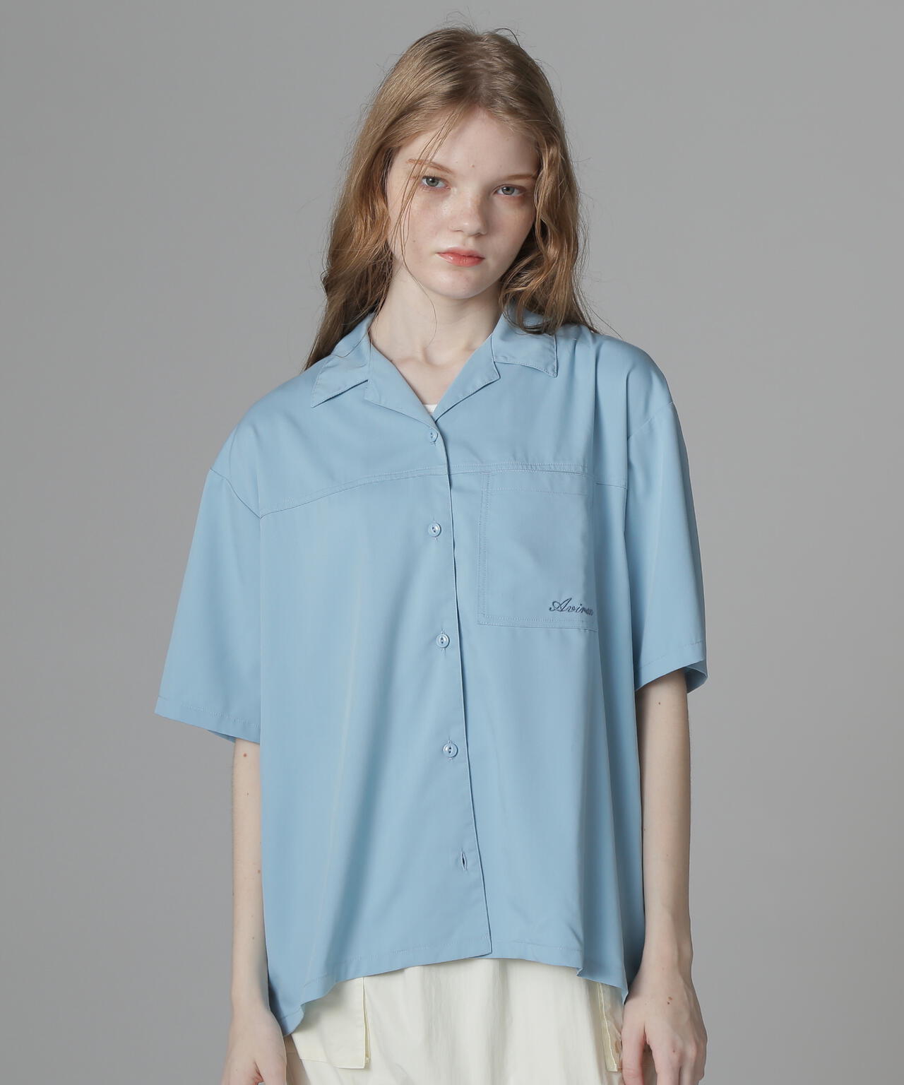 《直営店限定》WOMEN'S BACK RIBBON TENCEL SHIRTS/バックリボン テンセルシャツ