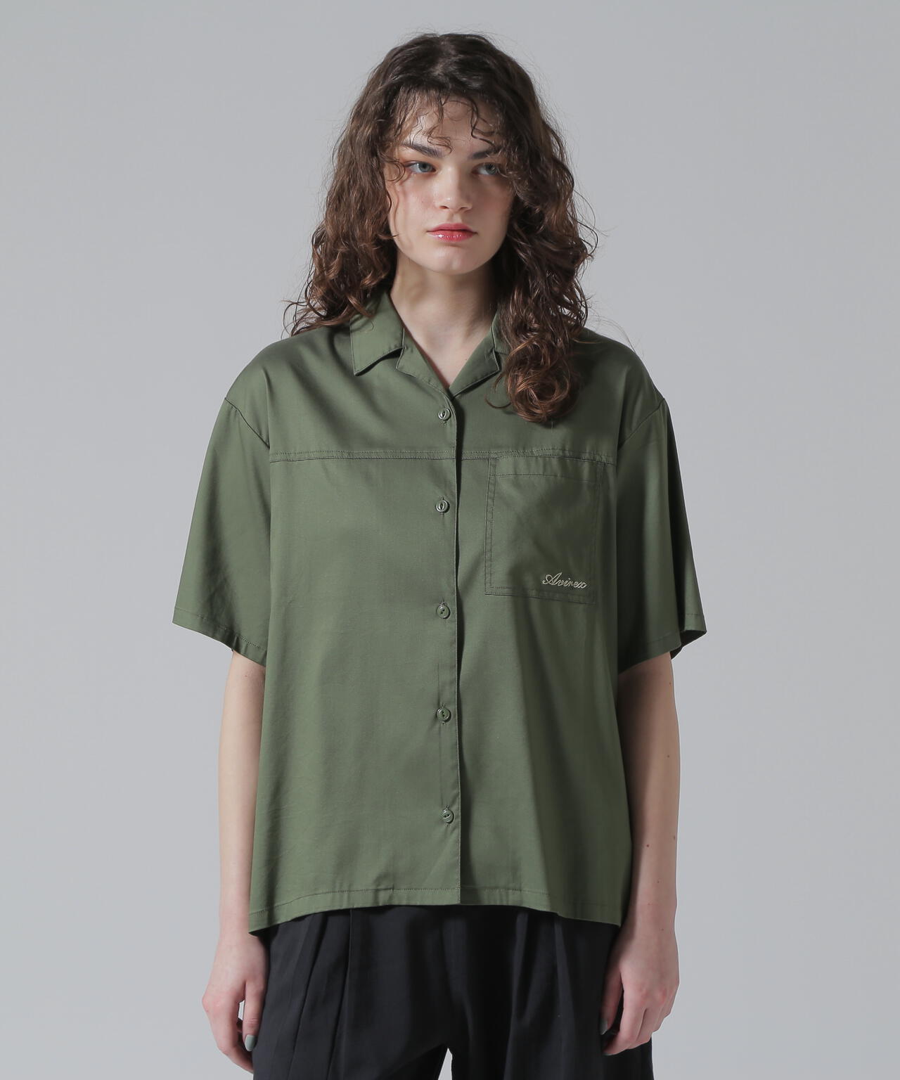 《直営店限定》WOMEN'S BACK RIBBON TENCEL SHIRTS/バックリボン テンセルシャツ