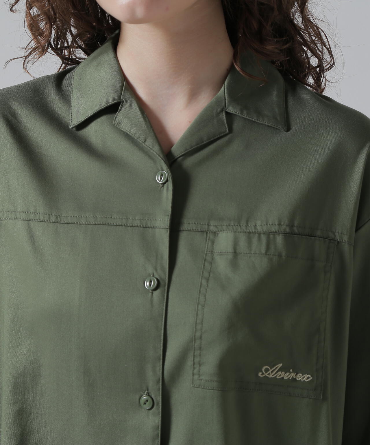 《直営店限定》WOMEN'S BACK RIBBON TENCEL SHIRTS/バックリボン テンセルシャツ