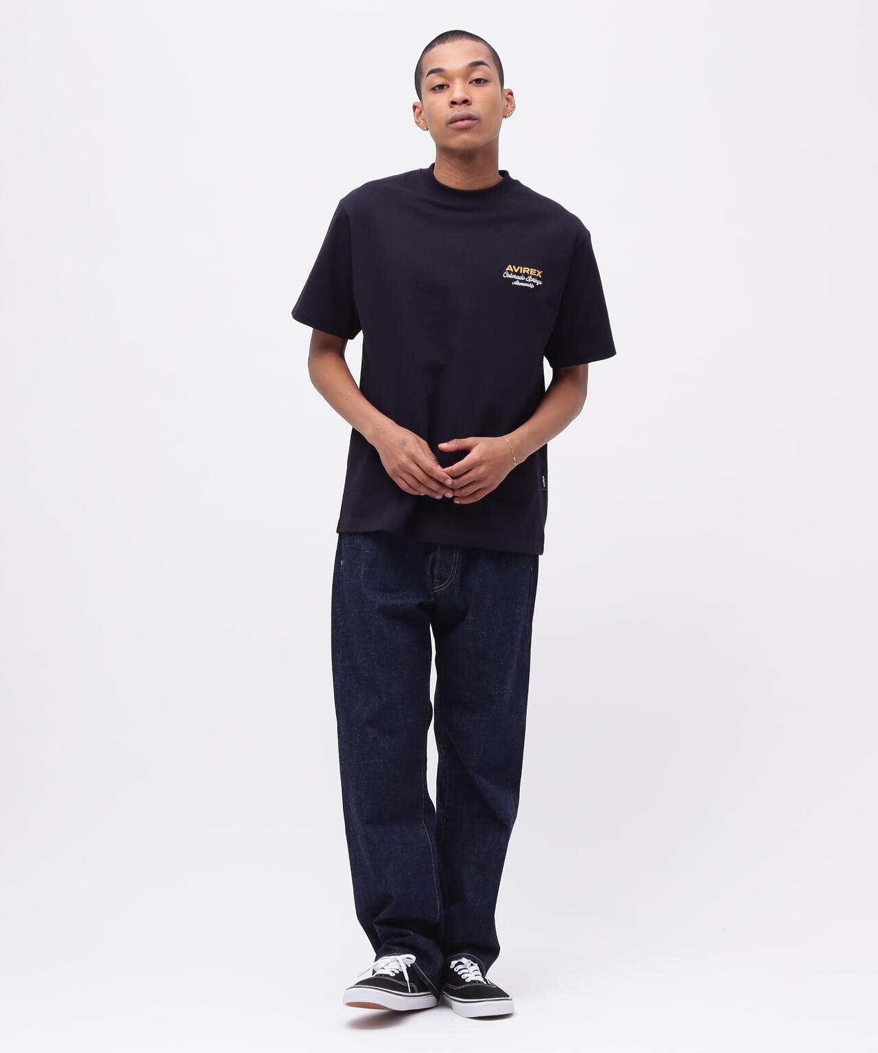 USAFA SQUADRONS EMBROIDERY T-SHIRT / 刺繍 半袖Tシャツ / AVIREX / アヴィレックス