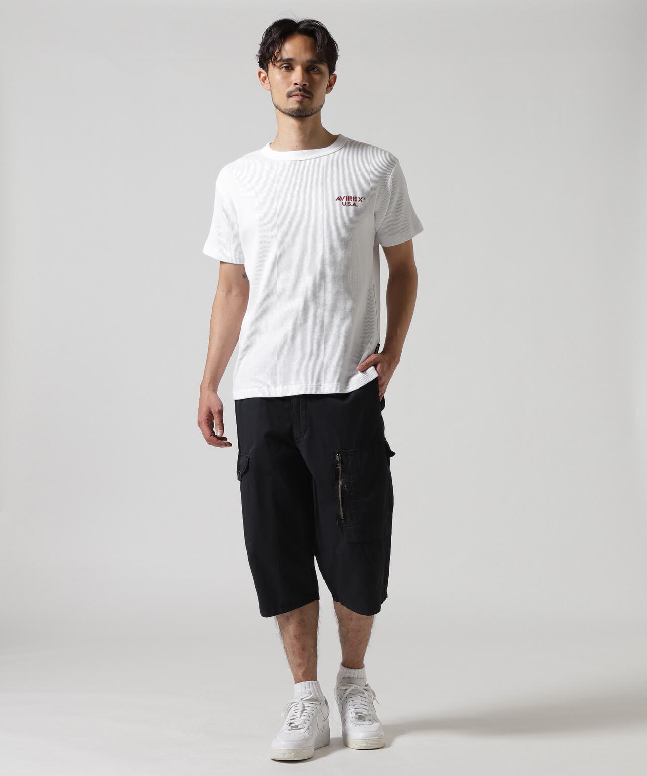 MINI WAFFLE T-SHIRT / ミニワッフル 半袖Tシャツ / AVIREX / アヴィレックス