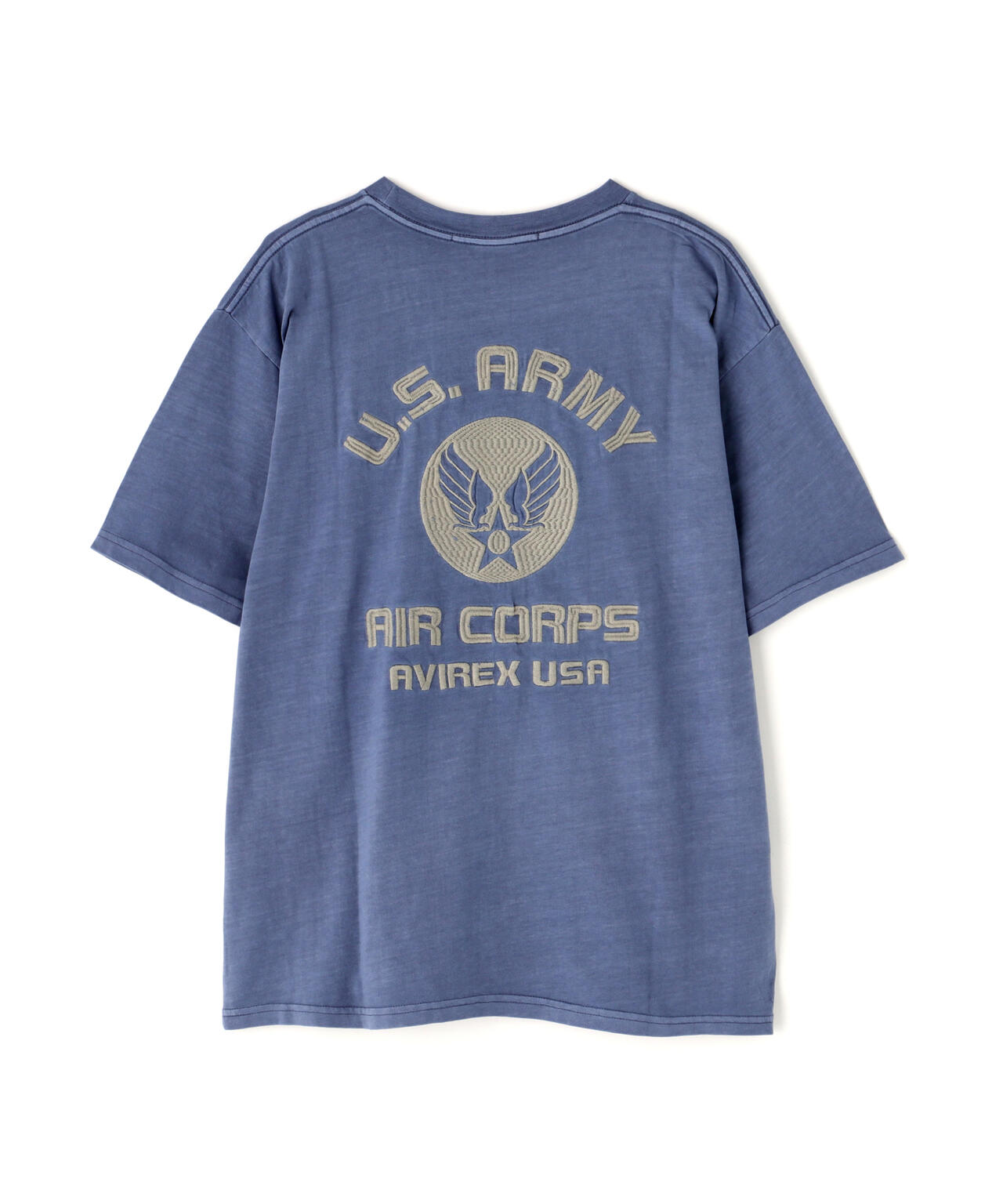 FADE WASH EMBROIDERY T-SHIRT ”U.S.AAC”