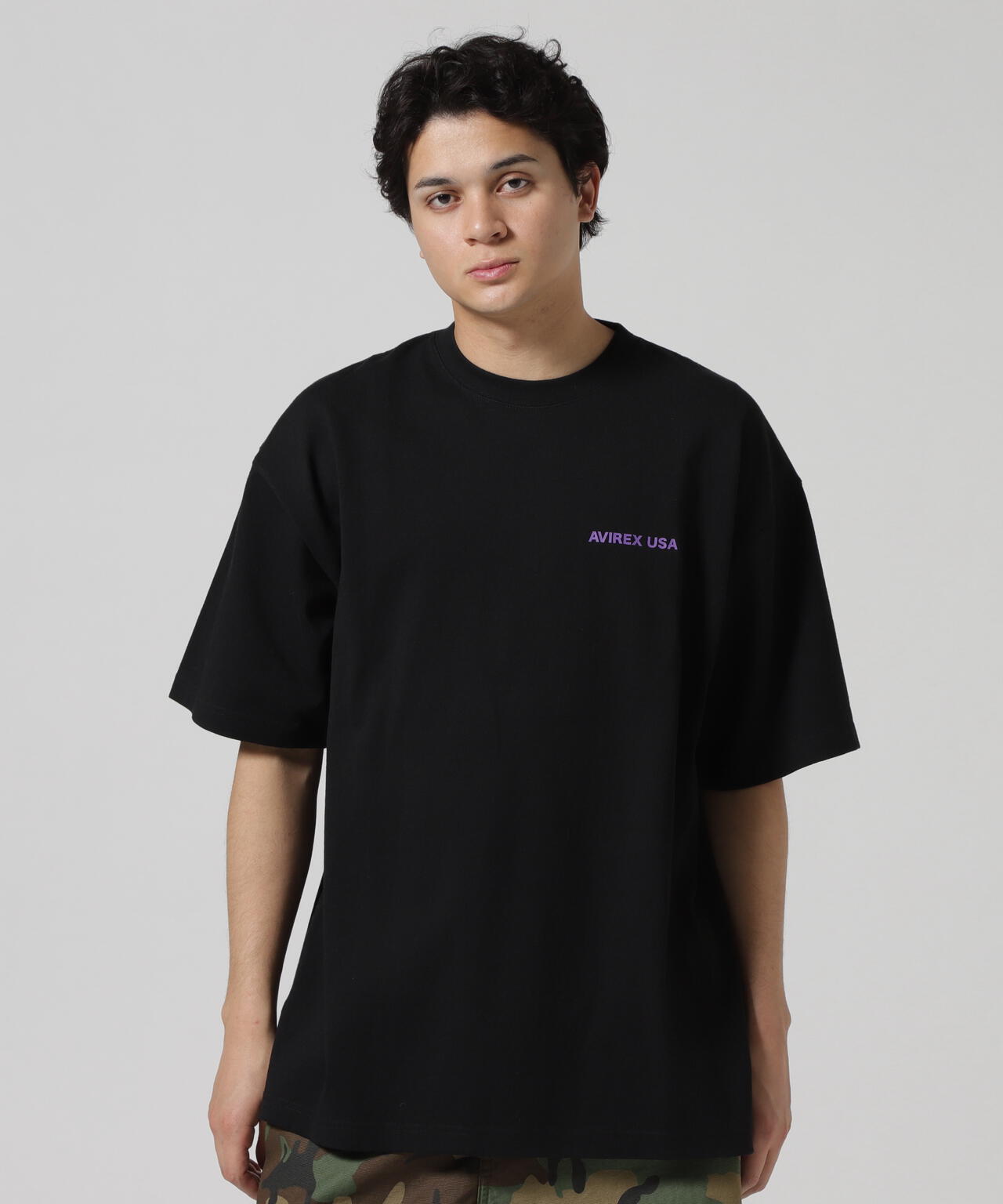 CIRCLE LOGO T-SHIRT "QUEENS BRIDGE" / サークルロゴ 半袖Tシャツ / AVIREX / アヴィレックス