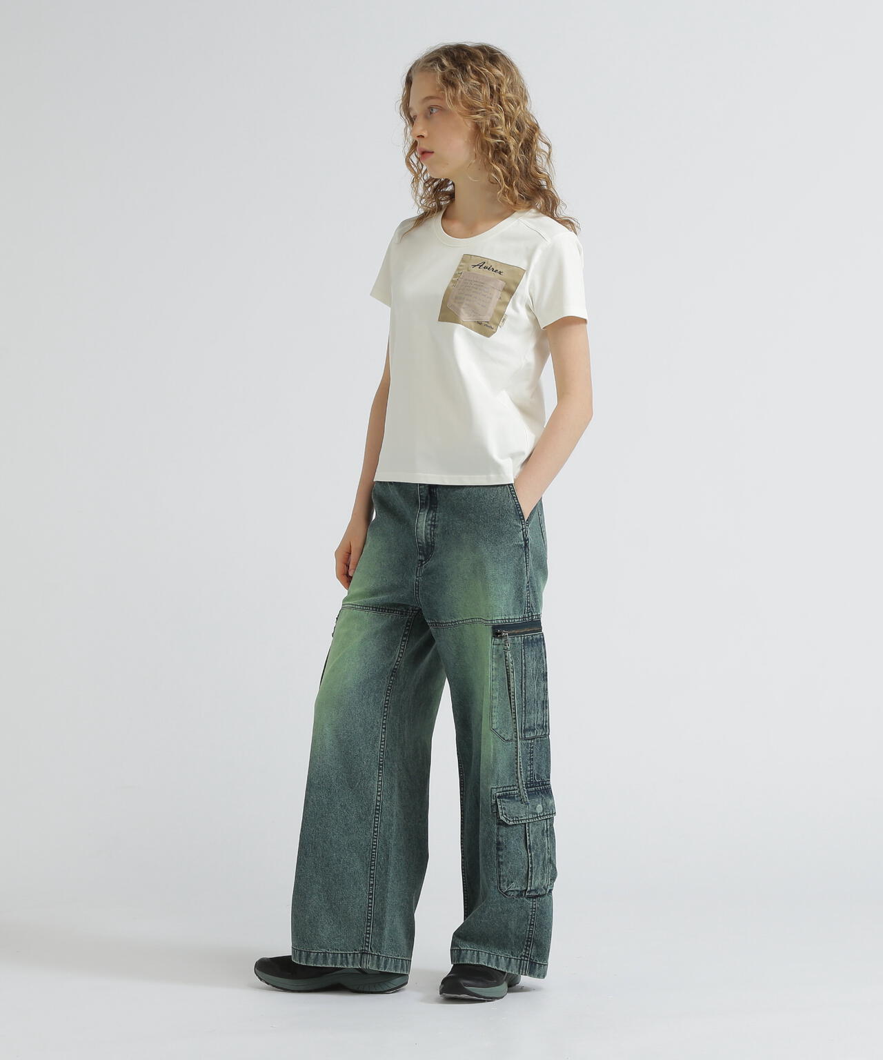 《WOMEN'S》MILITARY ORGANDY POCKET T-SHIRT/ミリタリーオーガンジーポケットTシャツ