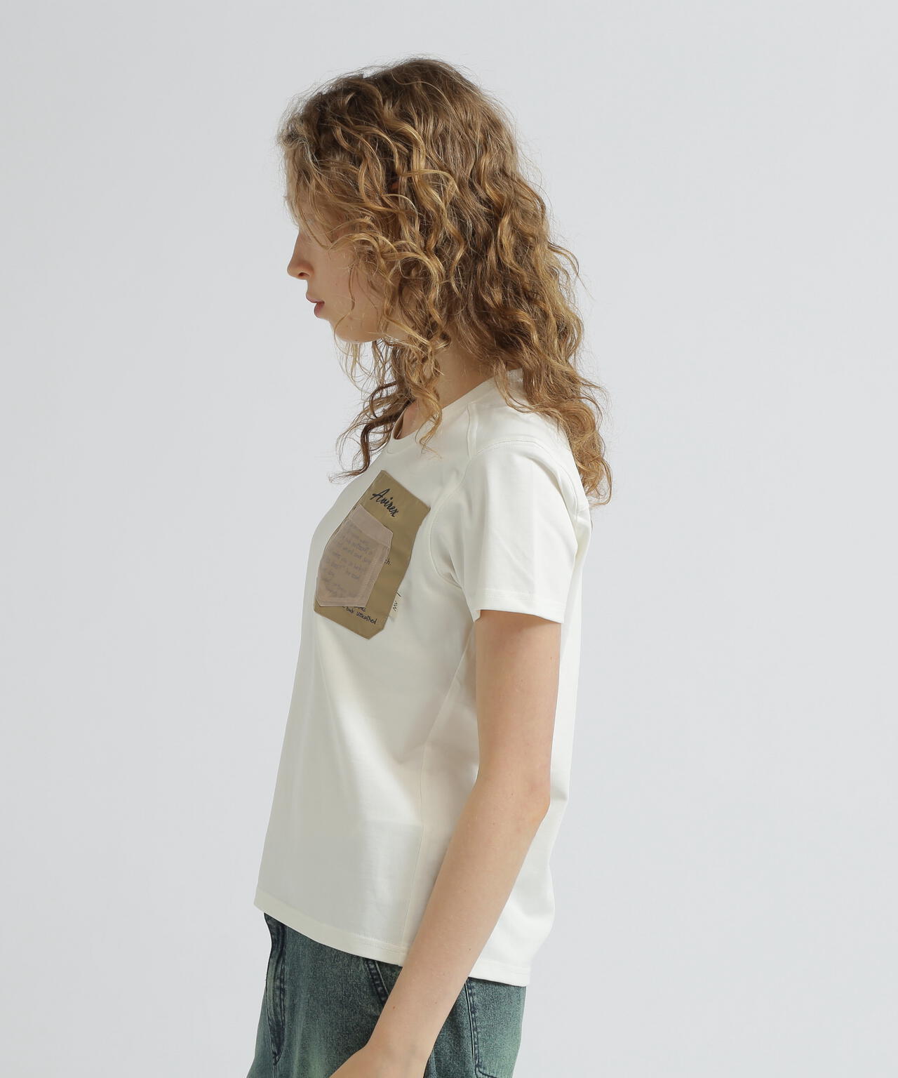 《WOMEN'S》MILITARY ORGANDY POCKET T-SHIRT/ミリタリーオーガンジーポケットTシャツ