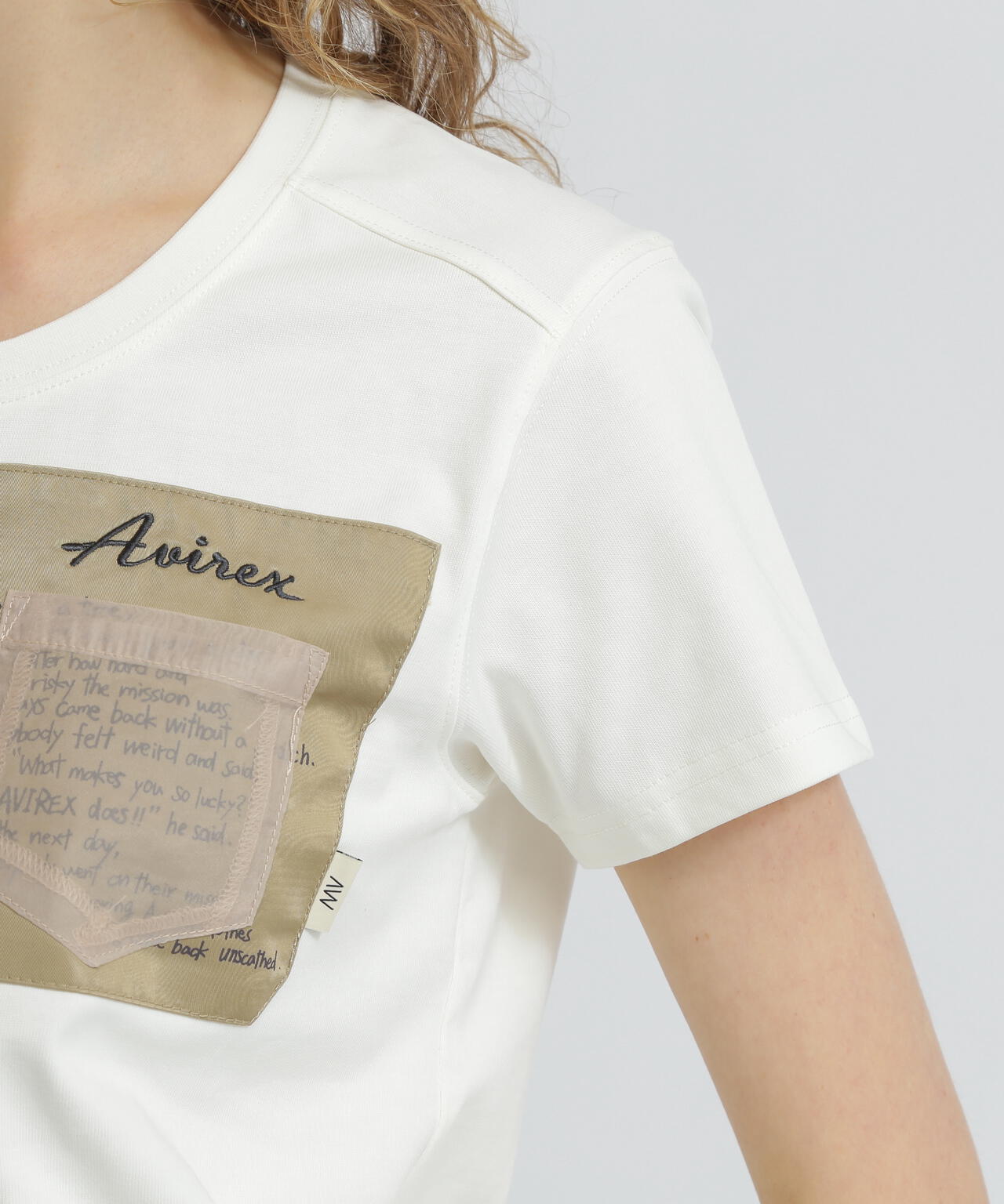 《WOMEN'S》MILITARY ORGANDY POCKET T-SHIRT/ミリタリーオーガンジーポケットTシャツ