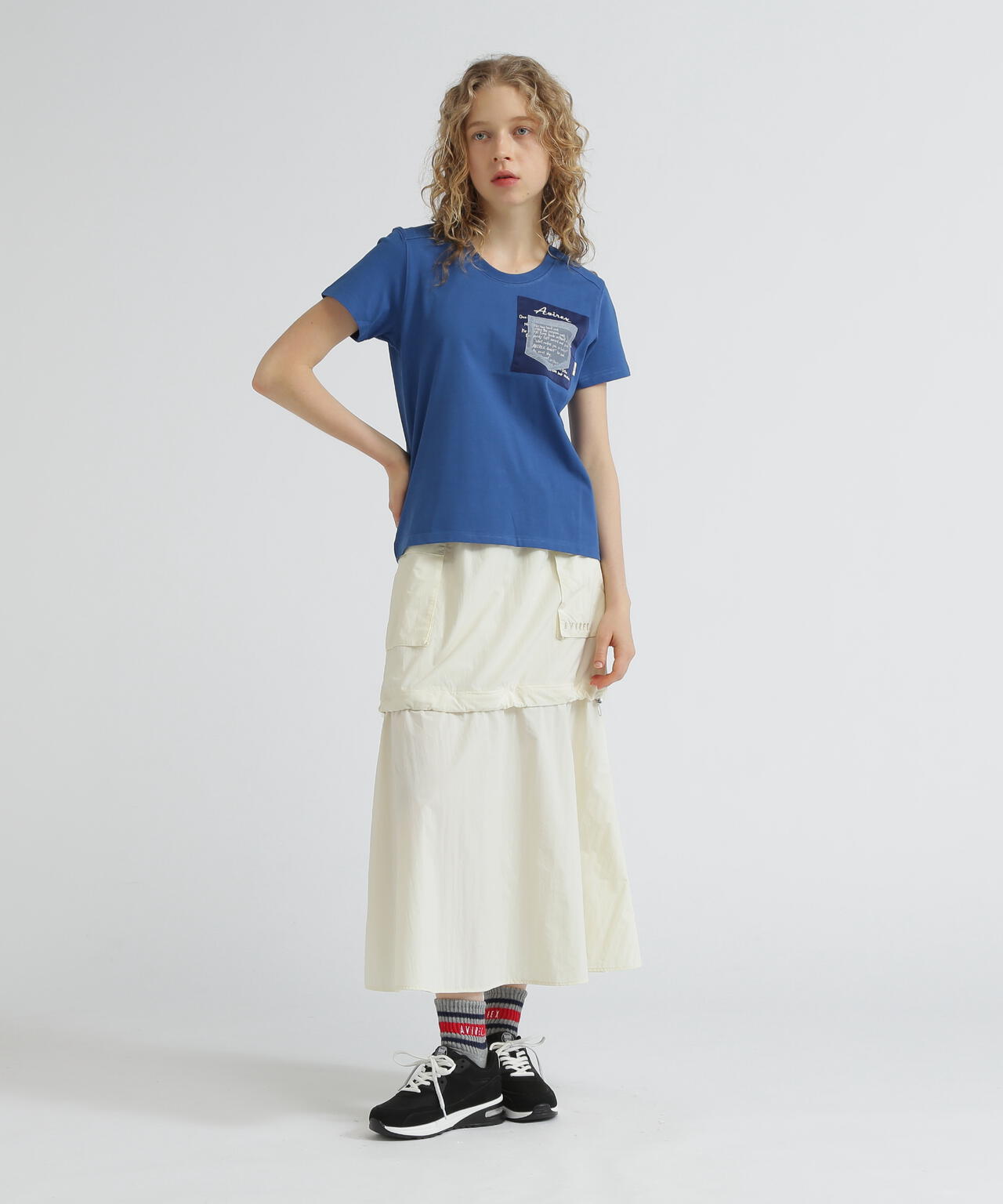 《WOMEN'S》MILITARY ORGANDY POCKET T-SHIRT/ミリタリーオーガンジーポケットTシャツ