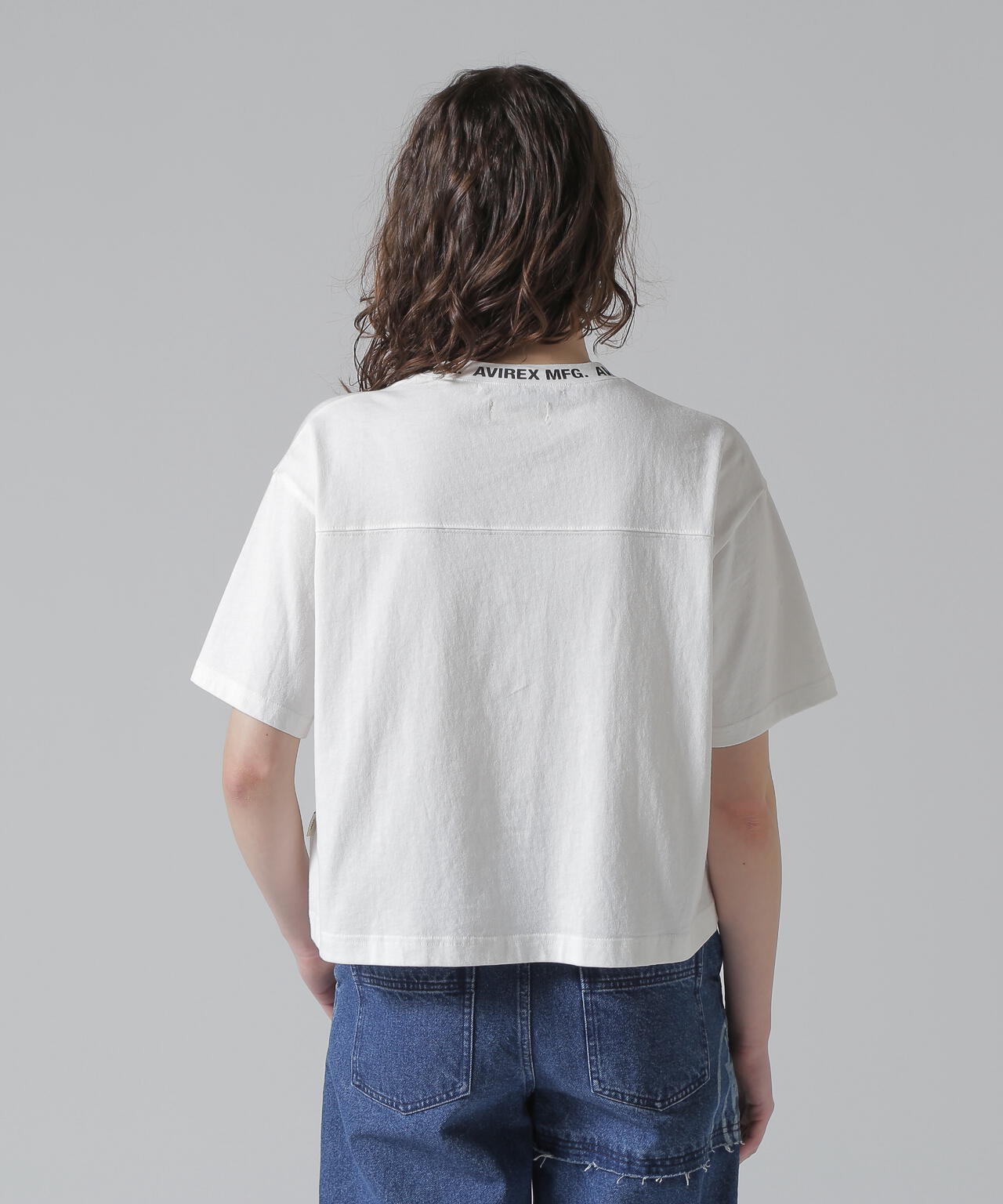 《WOMEN'S》OPEN COLLAR PRINT T-SHIRT/オープンカラープリントTシャツ