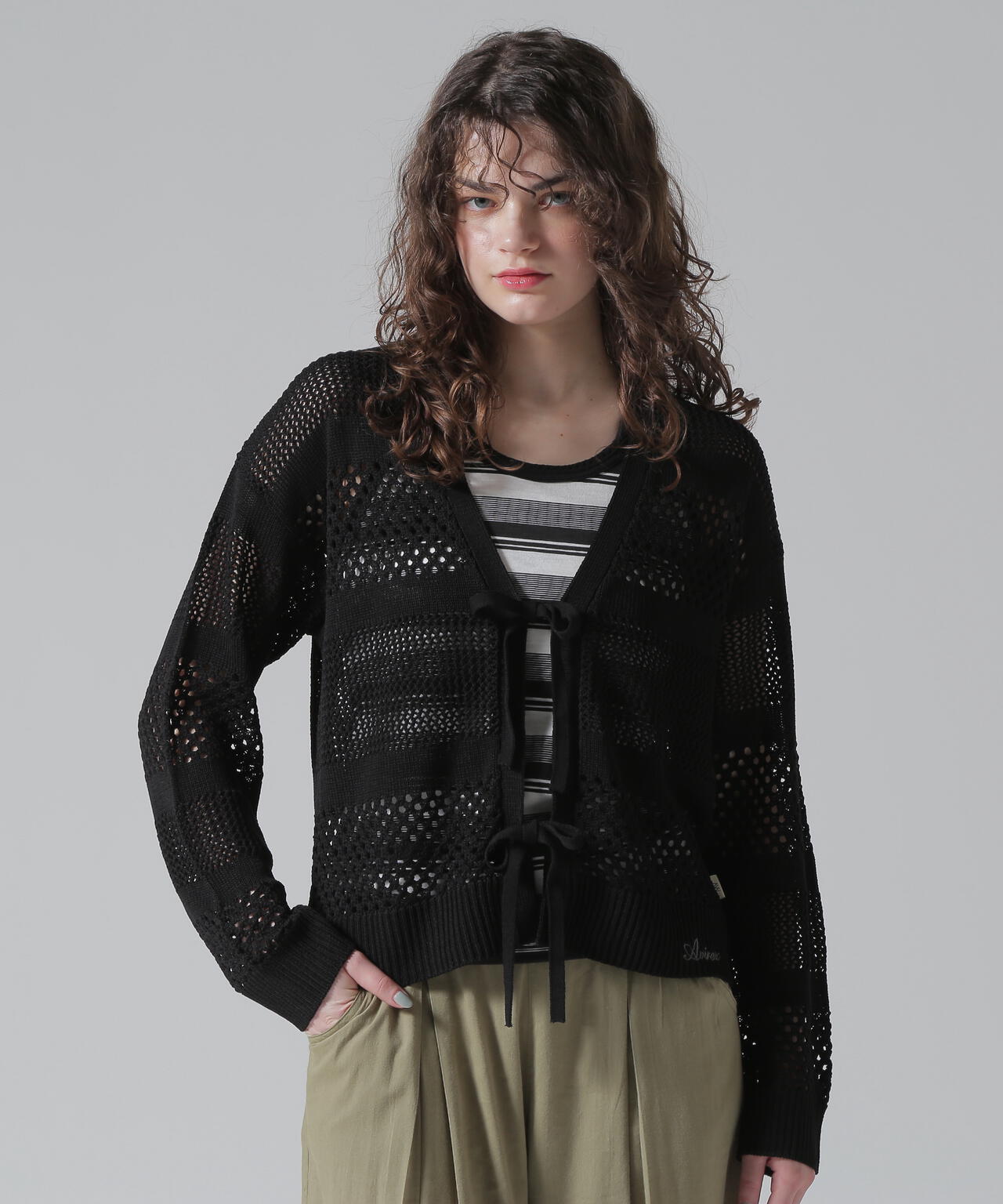 《直営店限定》MACRAME RIBBON KNIT CARDIGAN/マクラメリボンニットカーディガン