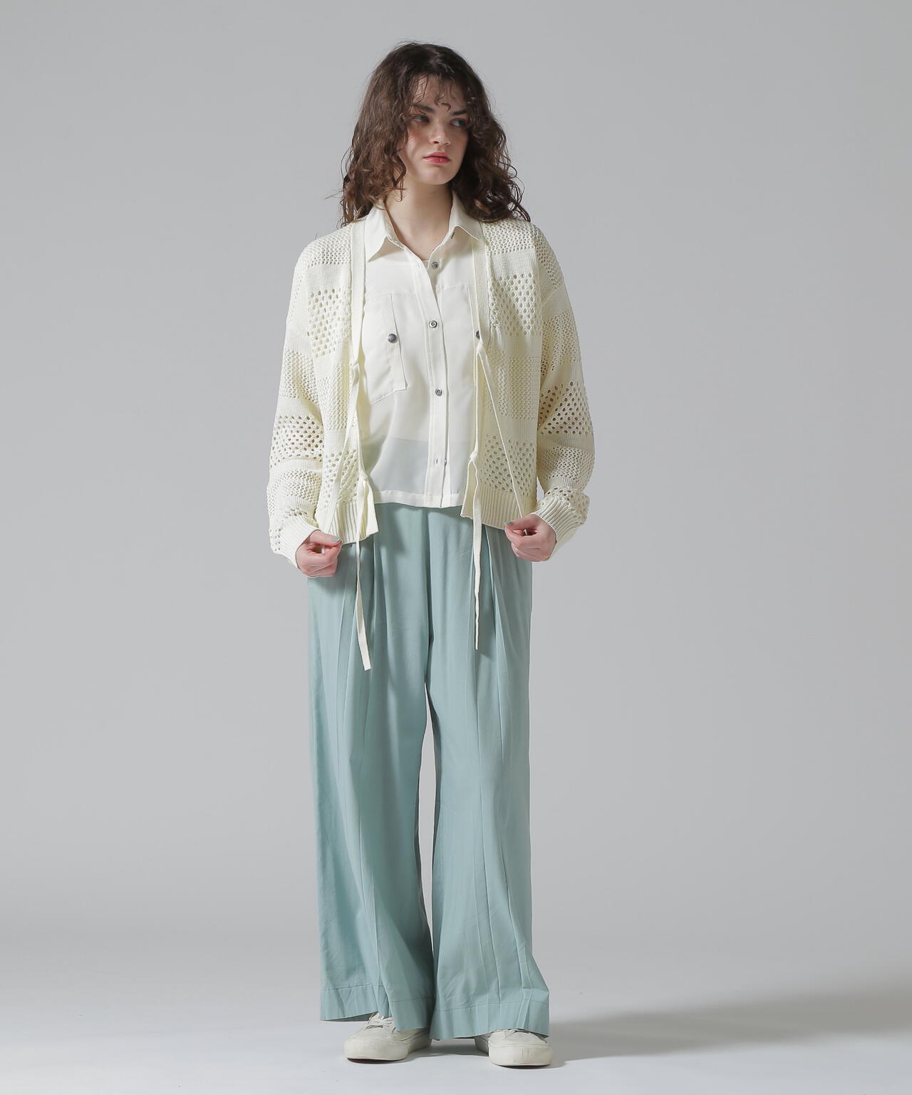 《直営店限定》MACRAME RIBBON KNIT CARDIGAN/マクラメリボンニットカーディガン