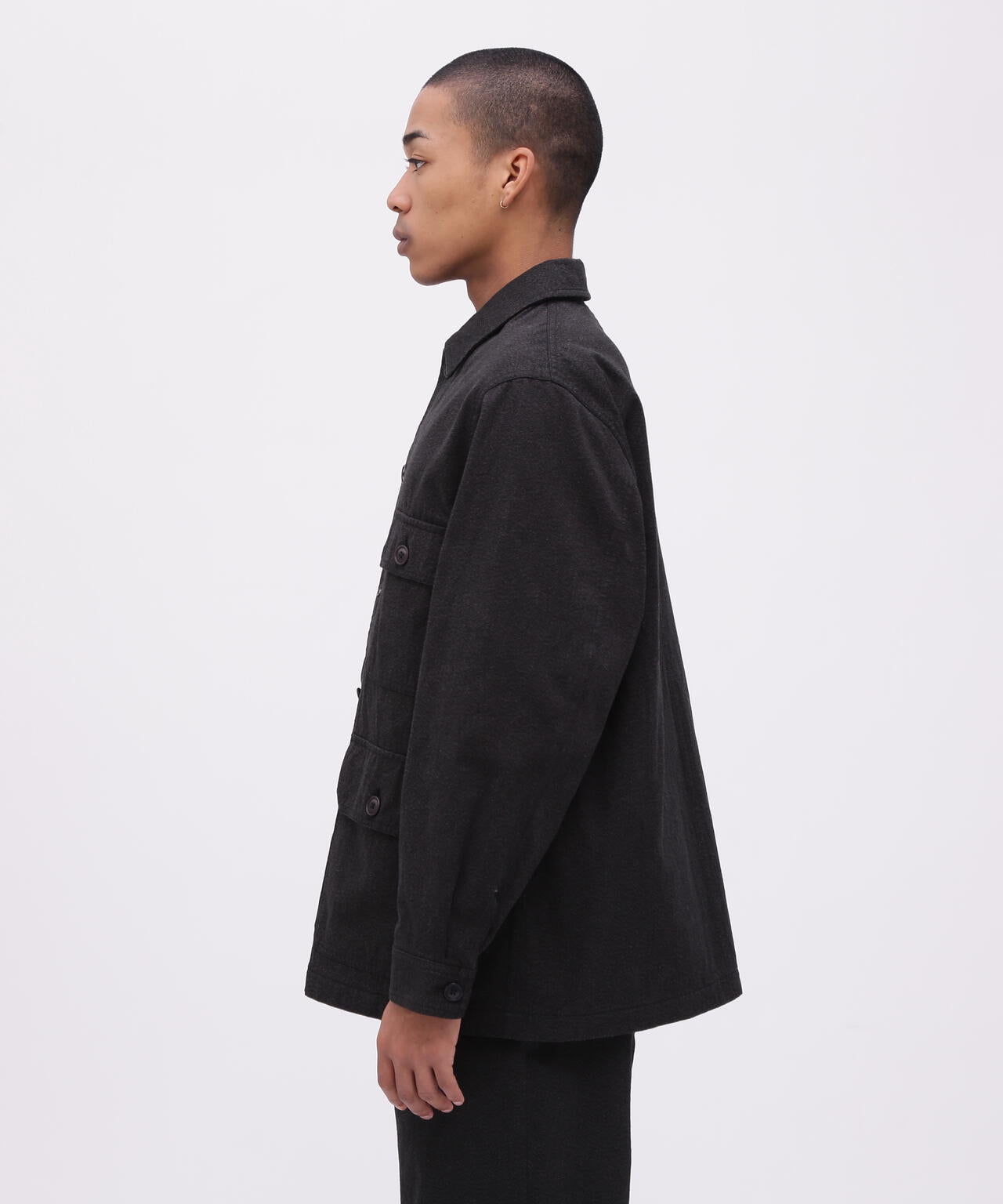 《TFQP by HANDROOM》BLACK CHAMBRAY JACKET "A-1[B]" / シャンブレージャケット