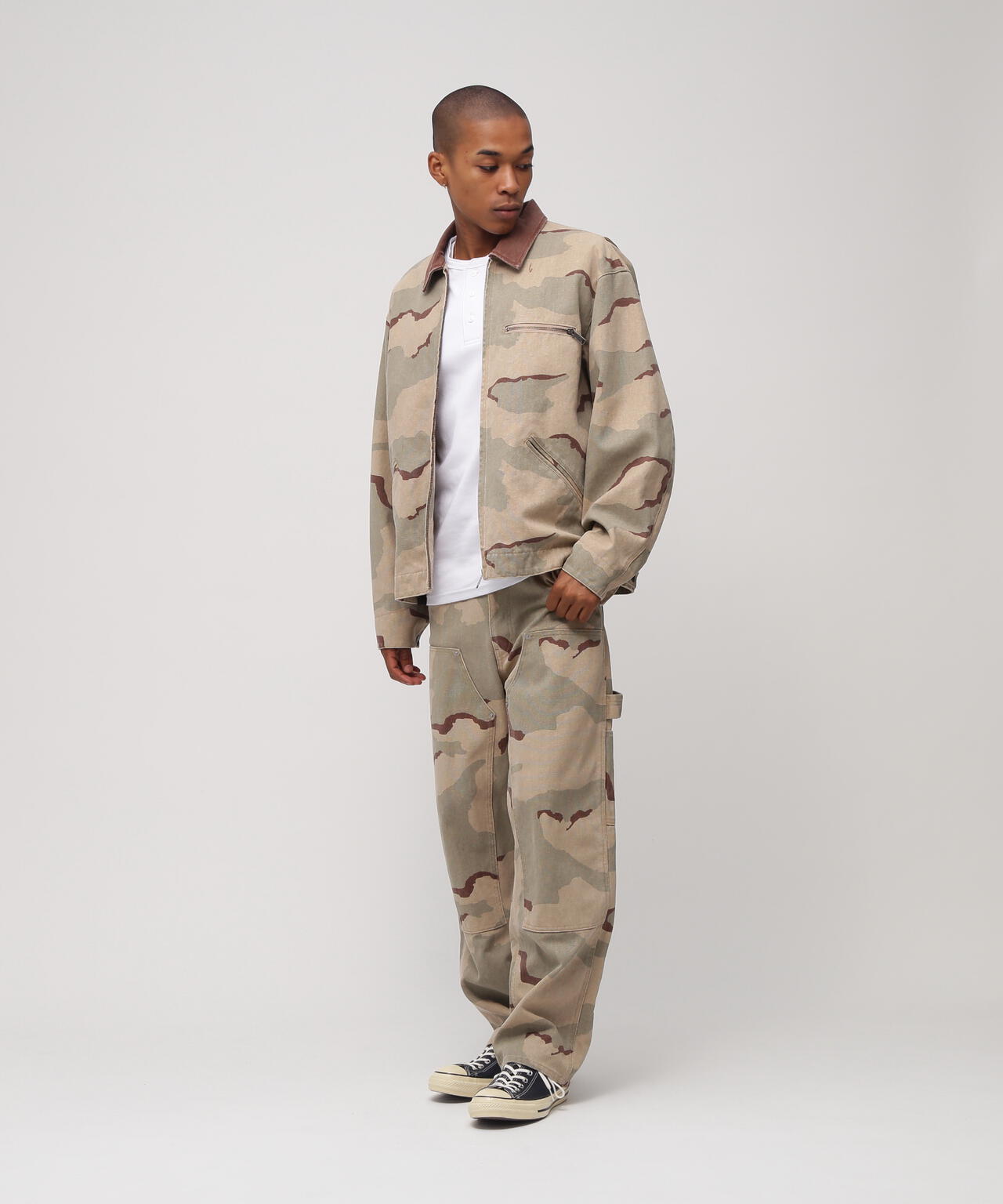 CAMO DOUBLE KNEE DUCK PAINTER PANTS