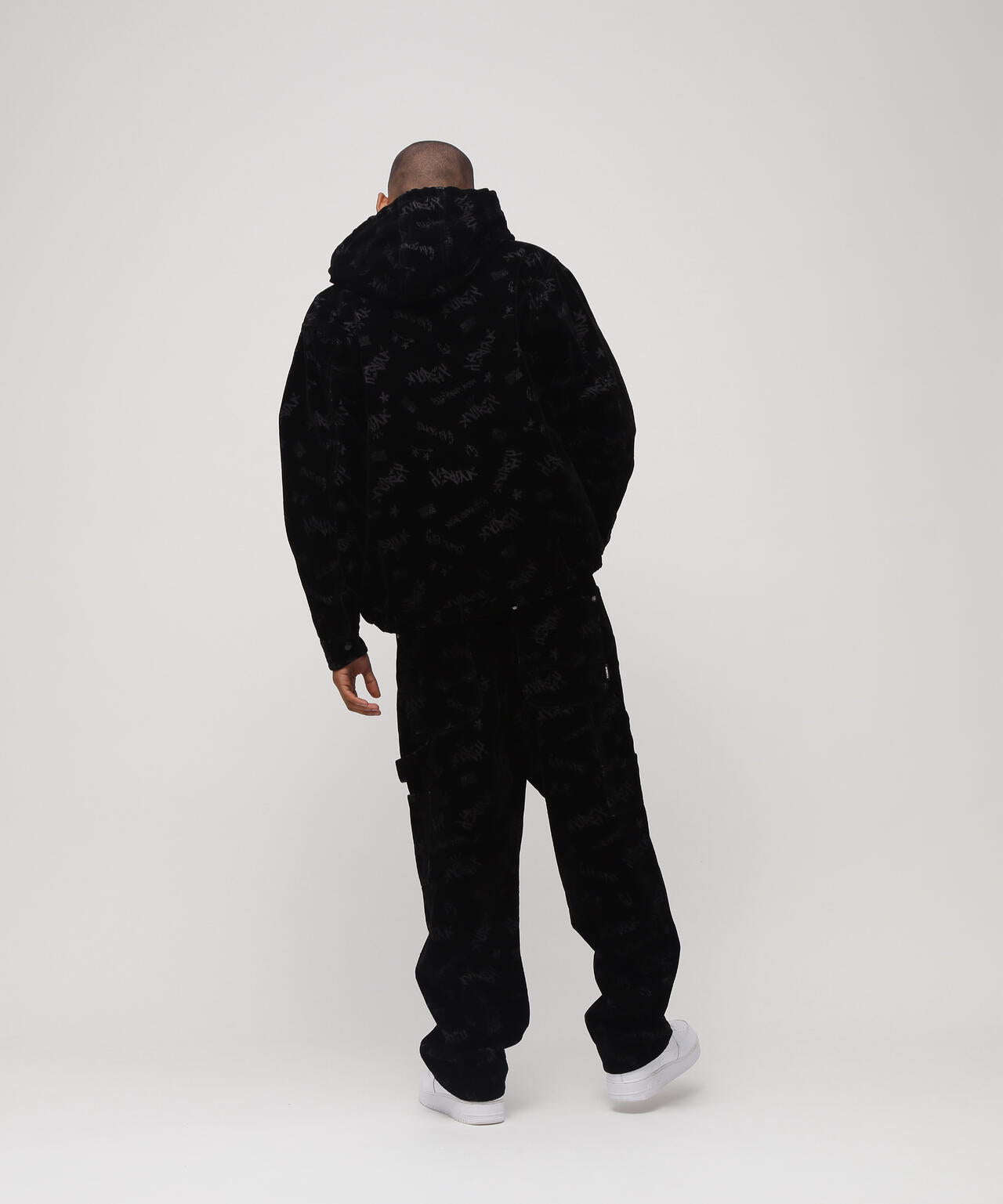 FLOCKING DOUBLE KNEE PAINTER DENIMPANTS