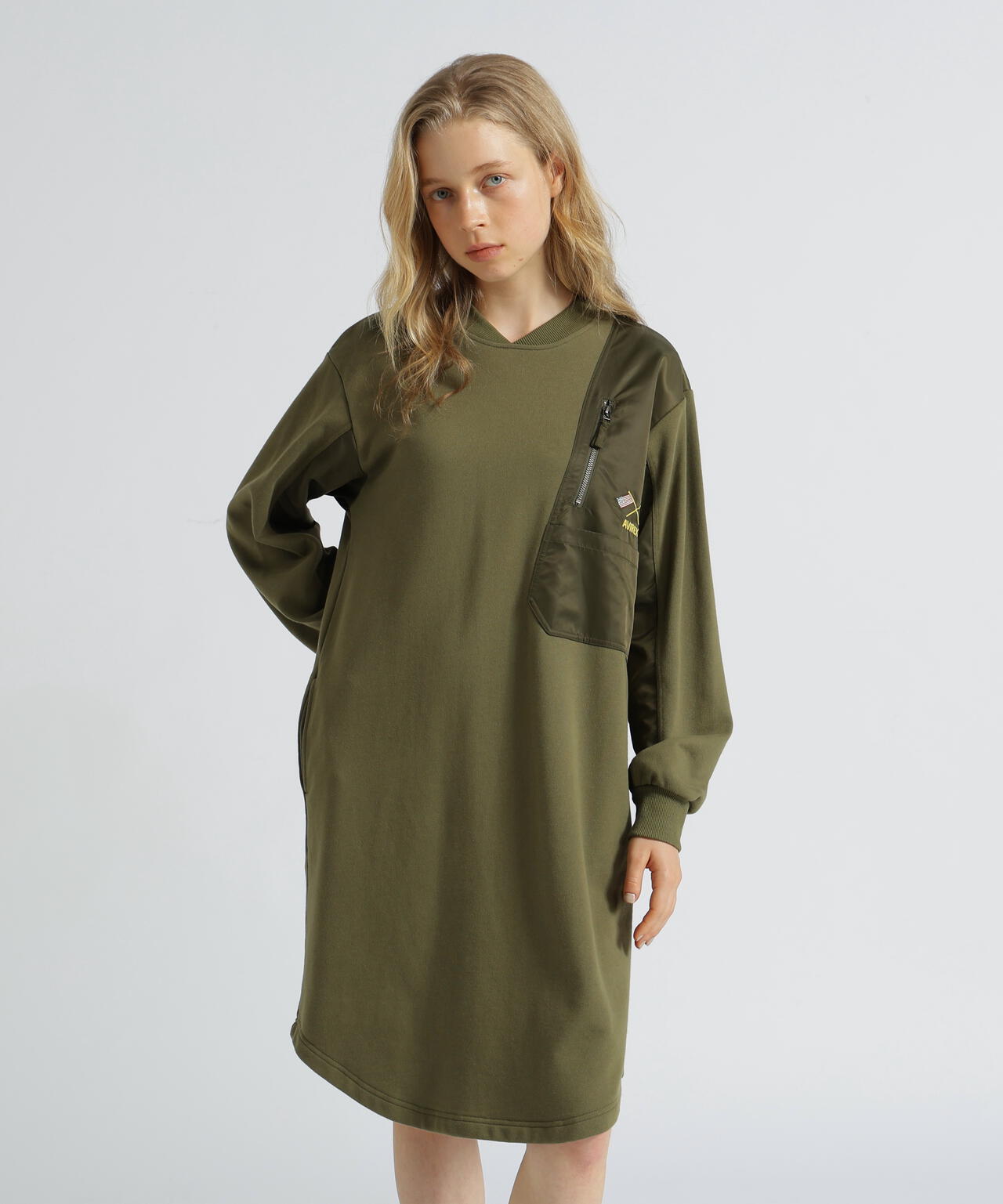 《SOUVENIR COLLECTION》WOMAN/NYLON COMBI MILITARY ONEPIECE
