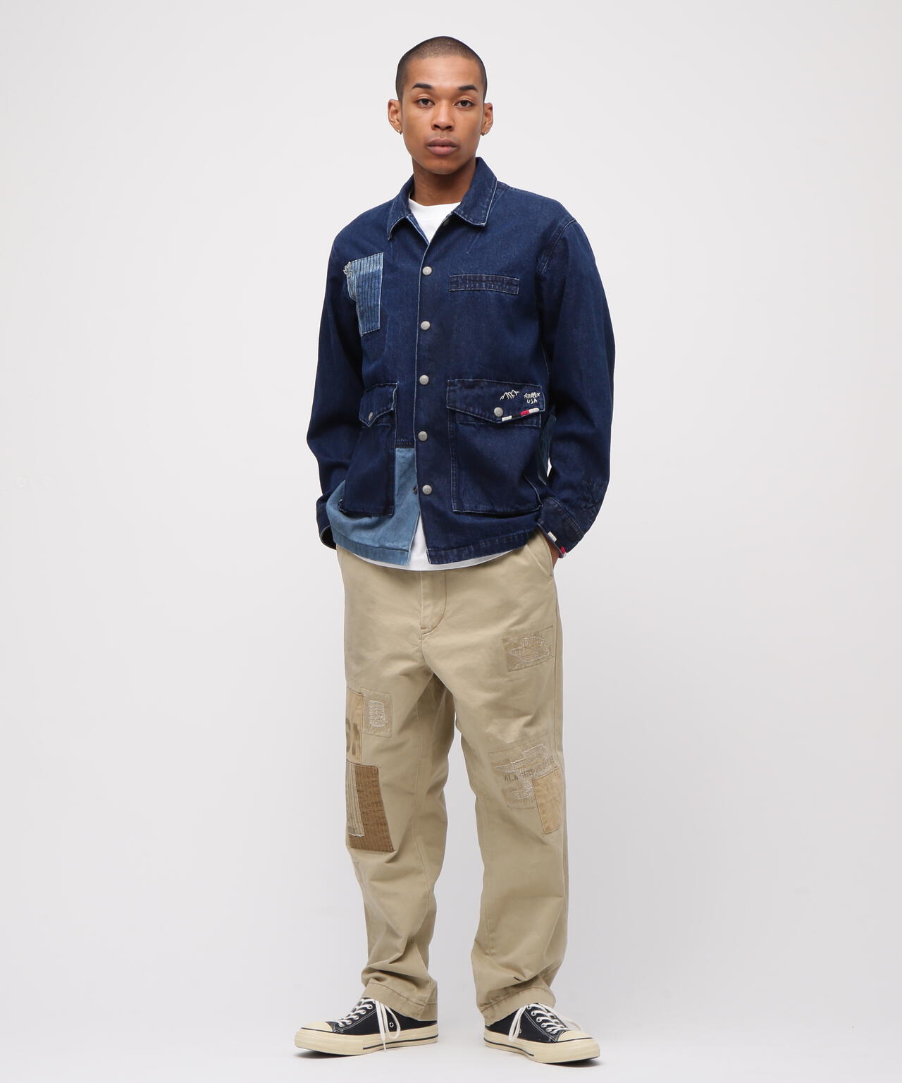 《RESTORE COLLECTION》REPAIR CUSTOM & EMB UTILITY SHIRT JACKET