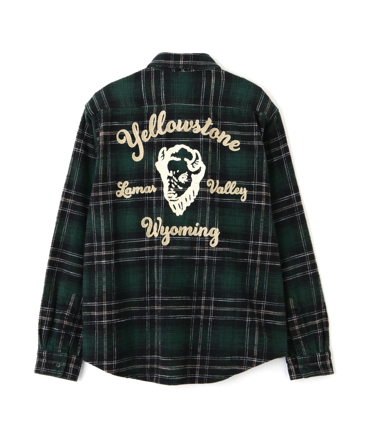 BLEACH WASHED NEP CHECK SHIRT ”YELLOW STONE”