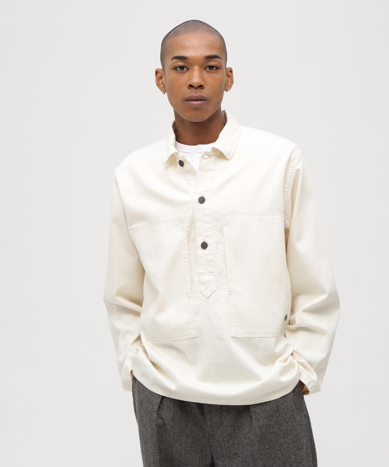 《TFQP by HANDROOM》NEP DENIM PULLOVER SHIRT