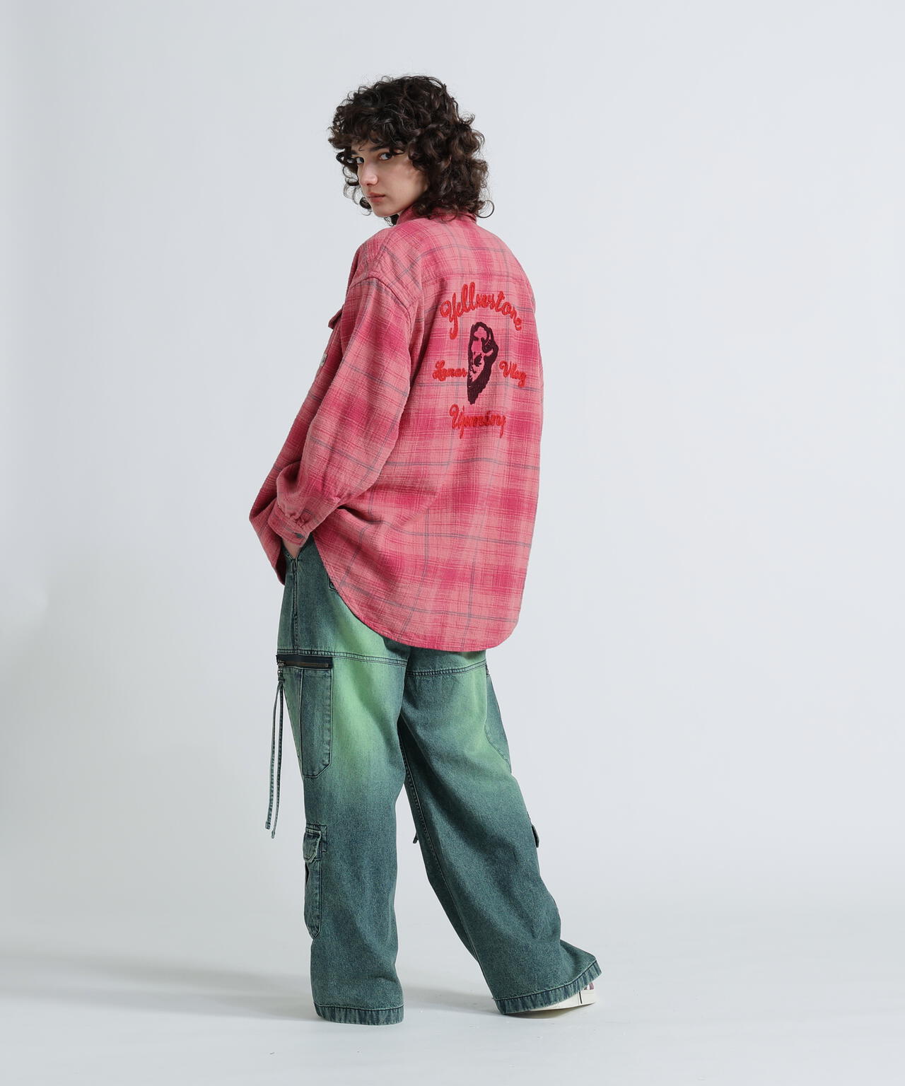 《WOMAN》EMBROIDERY CHECK SHIRT/刺繍チェックシャツ