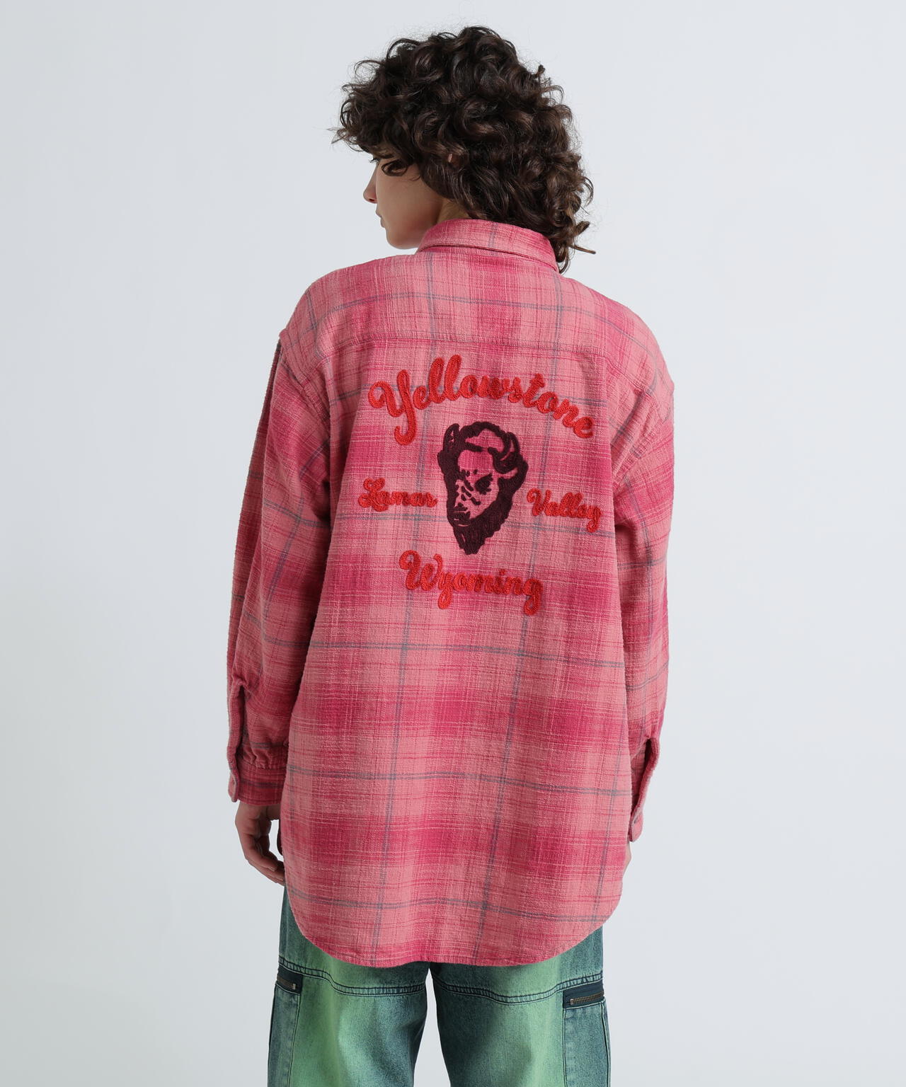 《WOMAN》EMBROIDERY CHECK SHIRT/刺繍チェックシャツ