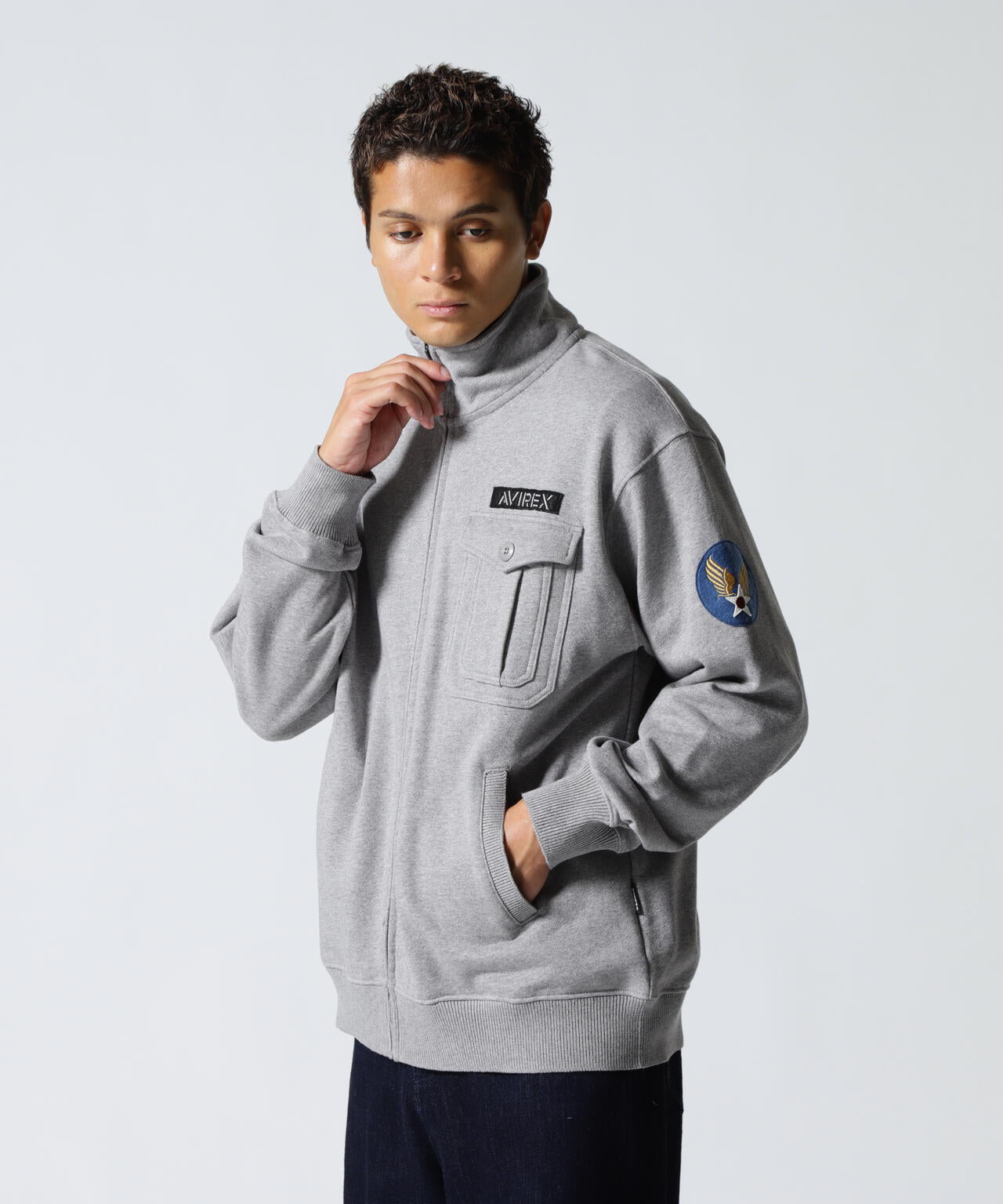 《WEB&DEPOT限定》STAND ZIP UP SWEAT AIR FORCE