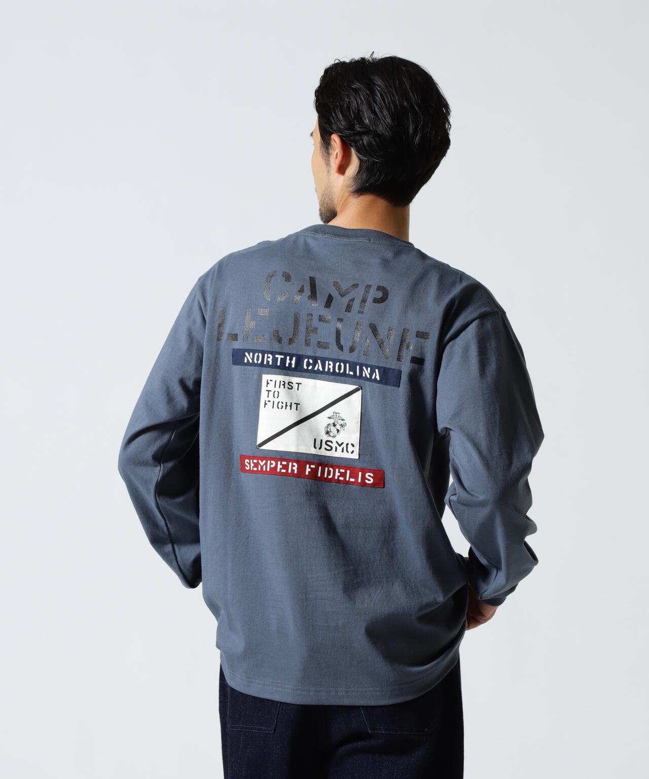 CAMP LEJEUNE PATCHED L/S T-SHIRT