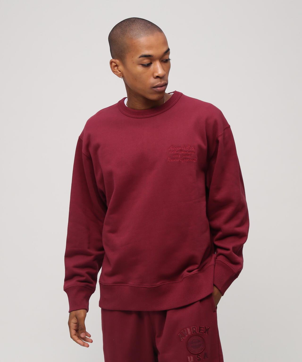 AVIREX 50th VARSITY CREWNECK SWEAT