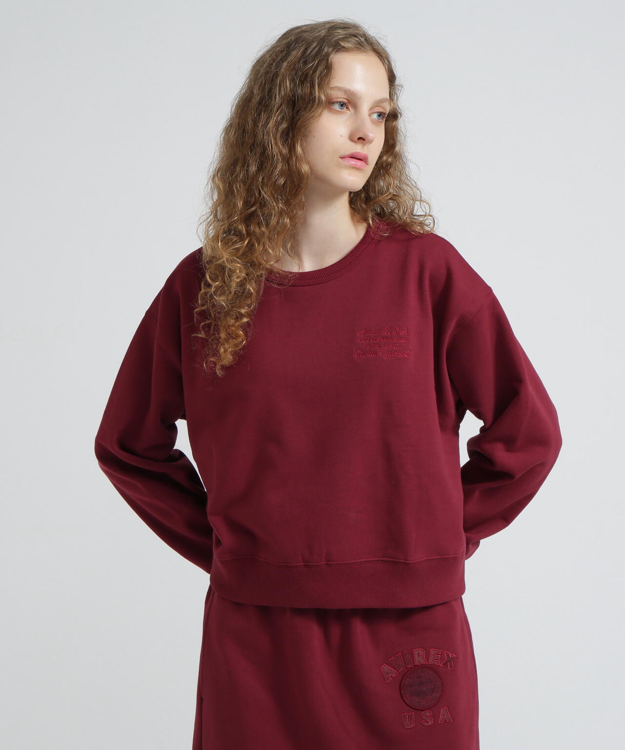 《WOMAN》AVIREX 50th VARSITY CREW SWAET/バーシティークルーネックスウェット