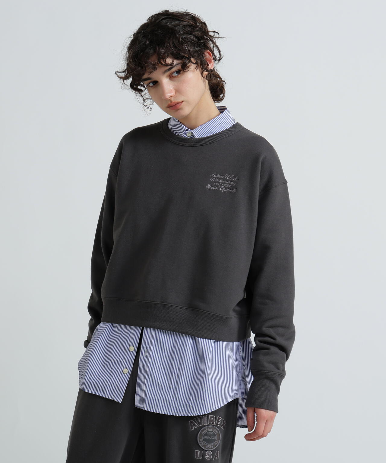 《WOMAN》AVIREX 50th VARSITY CREW SWAET/バーシティークルーネックスウェット