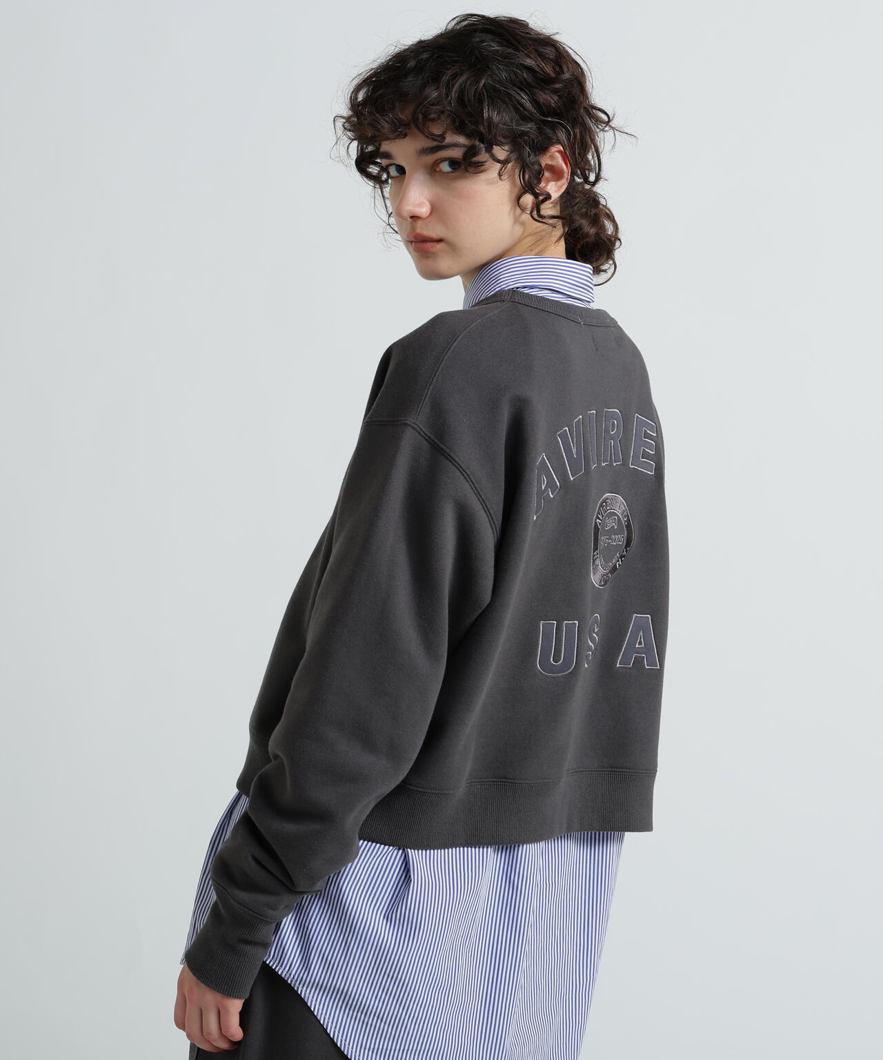 《WOMAN》AVIREX 50th VARSITY CREW SWAET/バーシティークルーネックスウェット