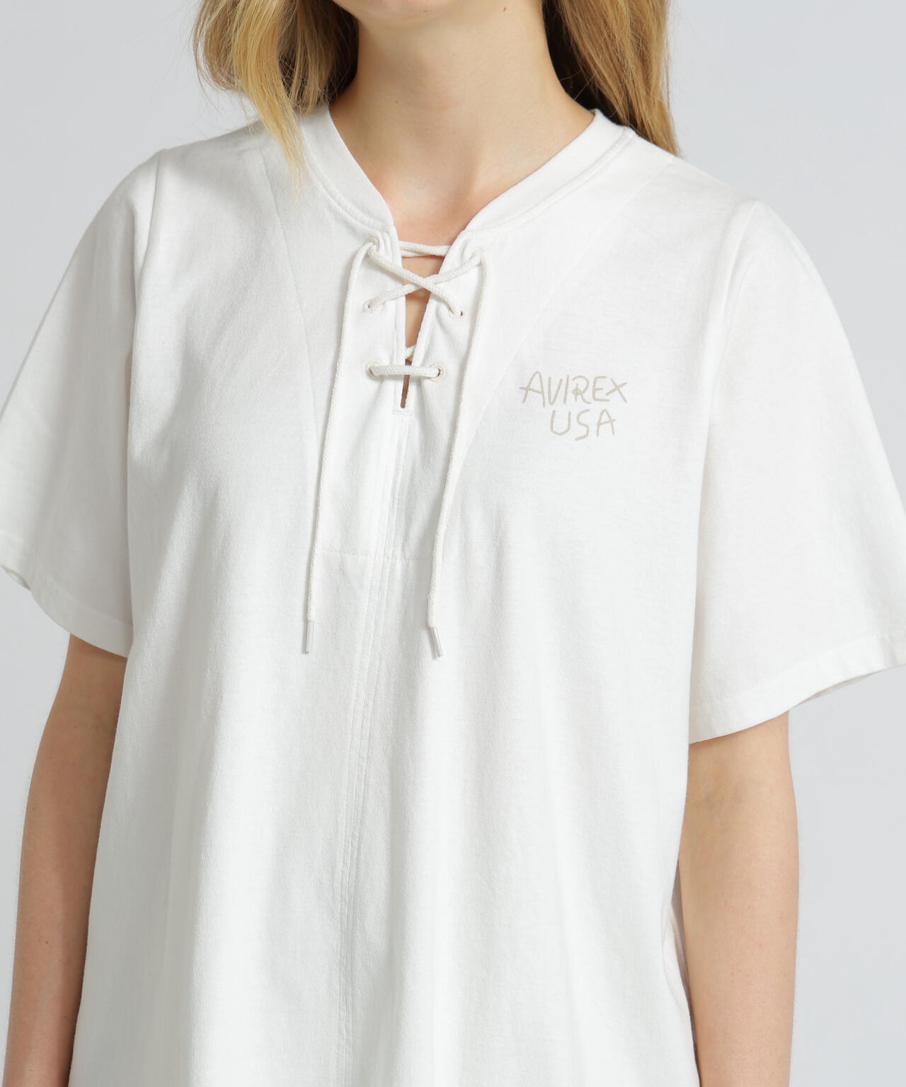 《WOMAN》HALF SLEEVE BACK LAYERED GRAPHIC T-SHIRT