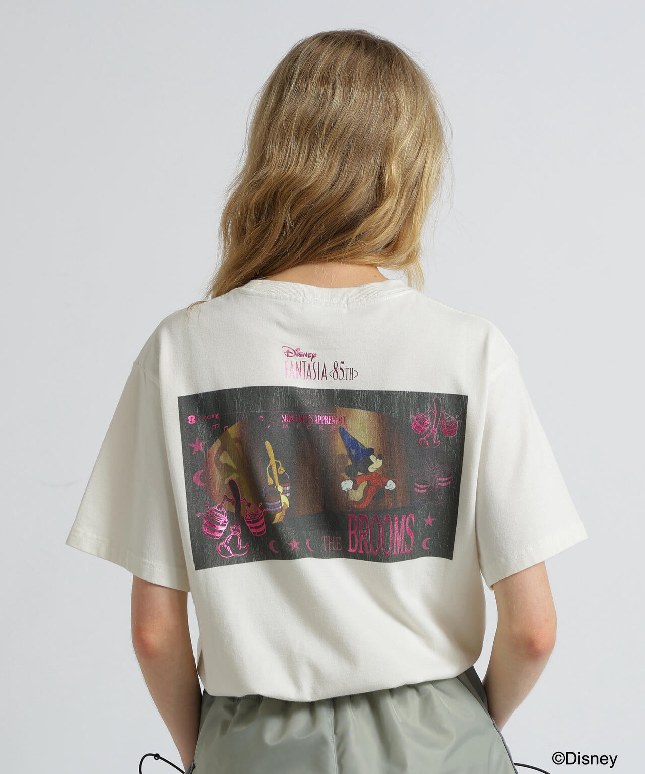 《Disney Collection》FANTASIA / MICKEY MOUSE / L-FOIL PRINT T-SHIRT