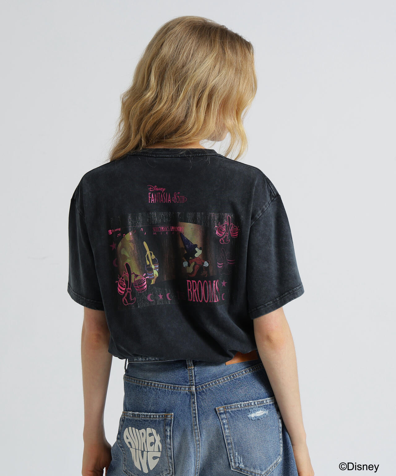 《Disney Collection》FANTASIA / MICKEY MOUSE / L-FOIL PRINT T-SHIRT