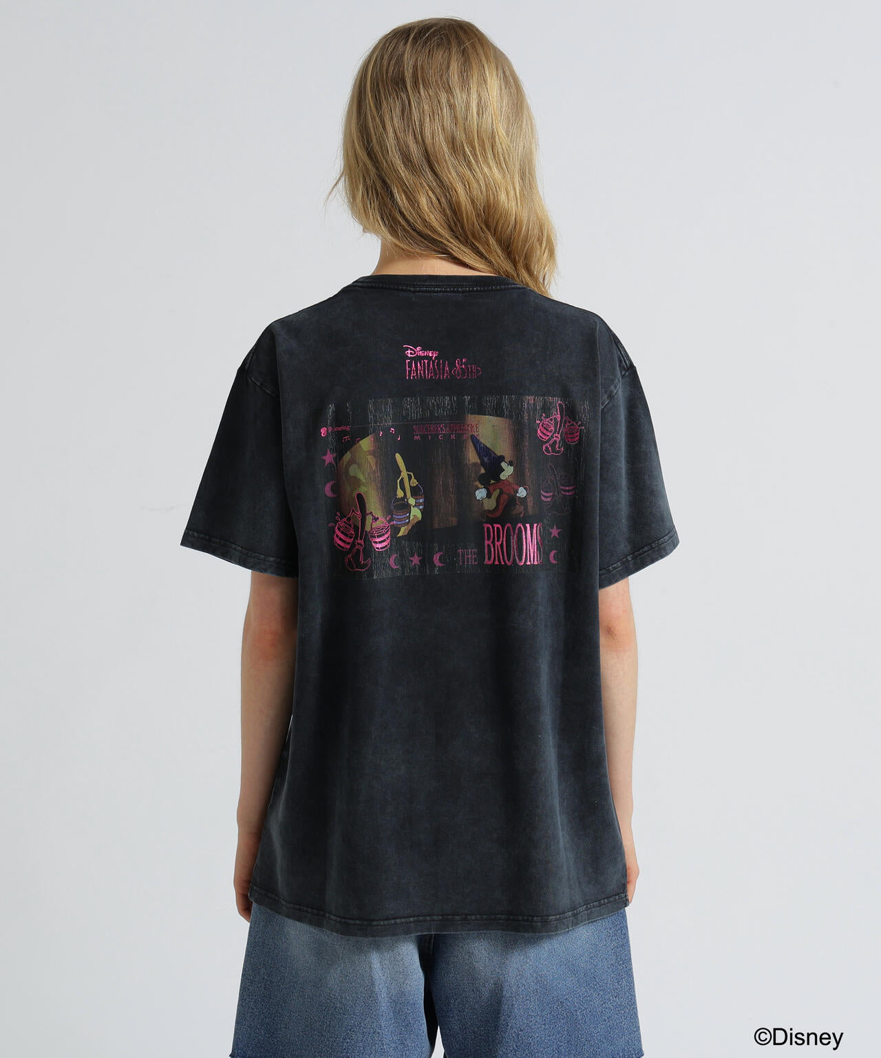 《Disney Collection》FANTASIA / MICKEY MOUSE / L-FOIL PRINT T-SHIRT