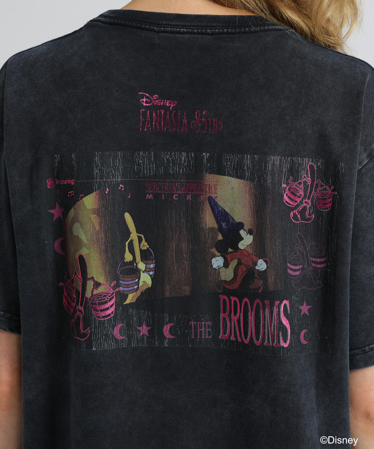 《Disney Collection》FANTASIA / MICKEY MOUSE / L-FOIL PRINT T-SHIRT